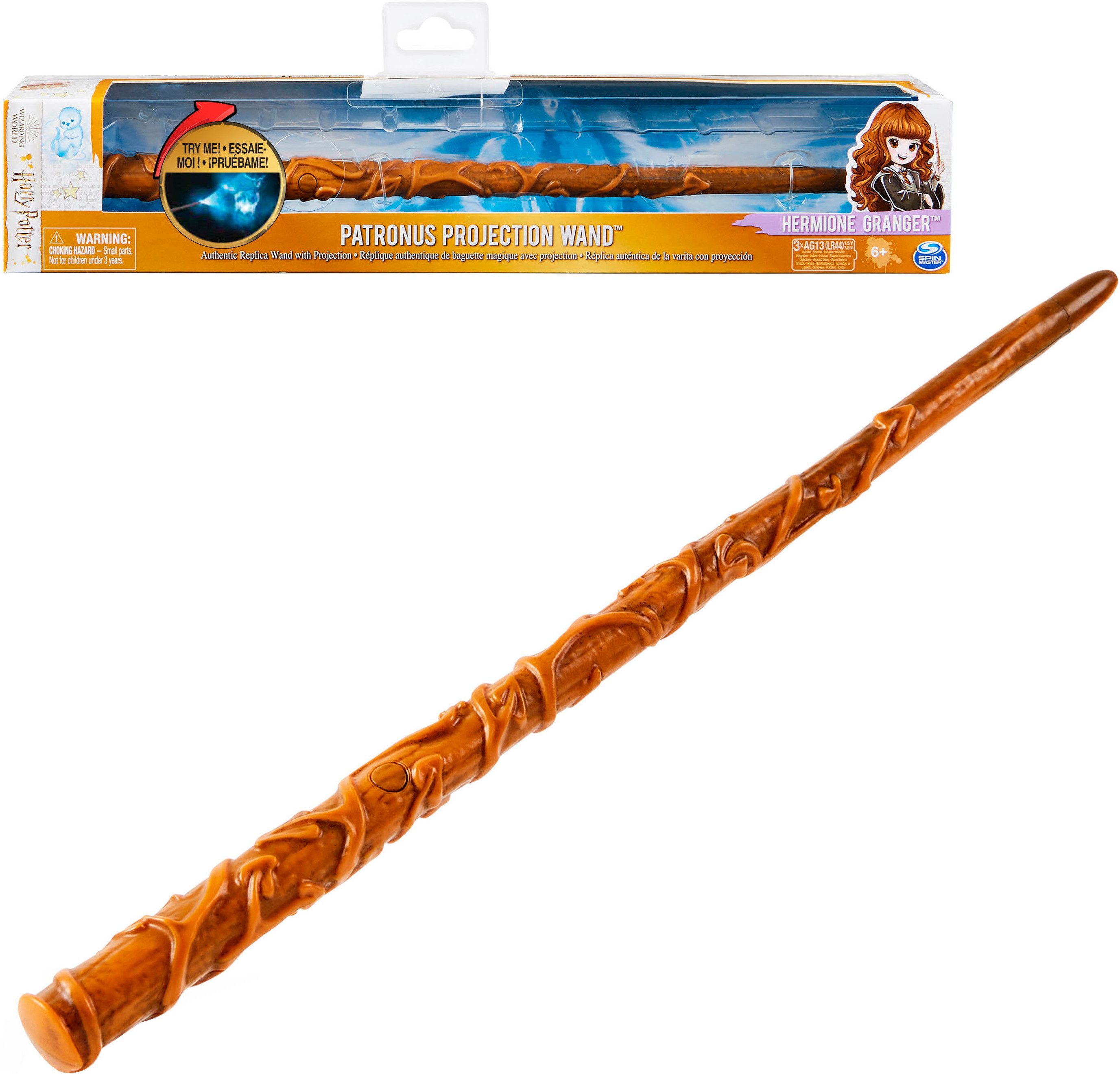 Spin Master Kreativset Wizarding World - Patronus-Projection-Zauberstab Hermine, mit Projektion