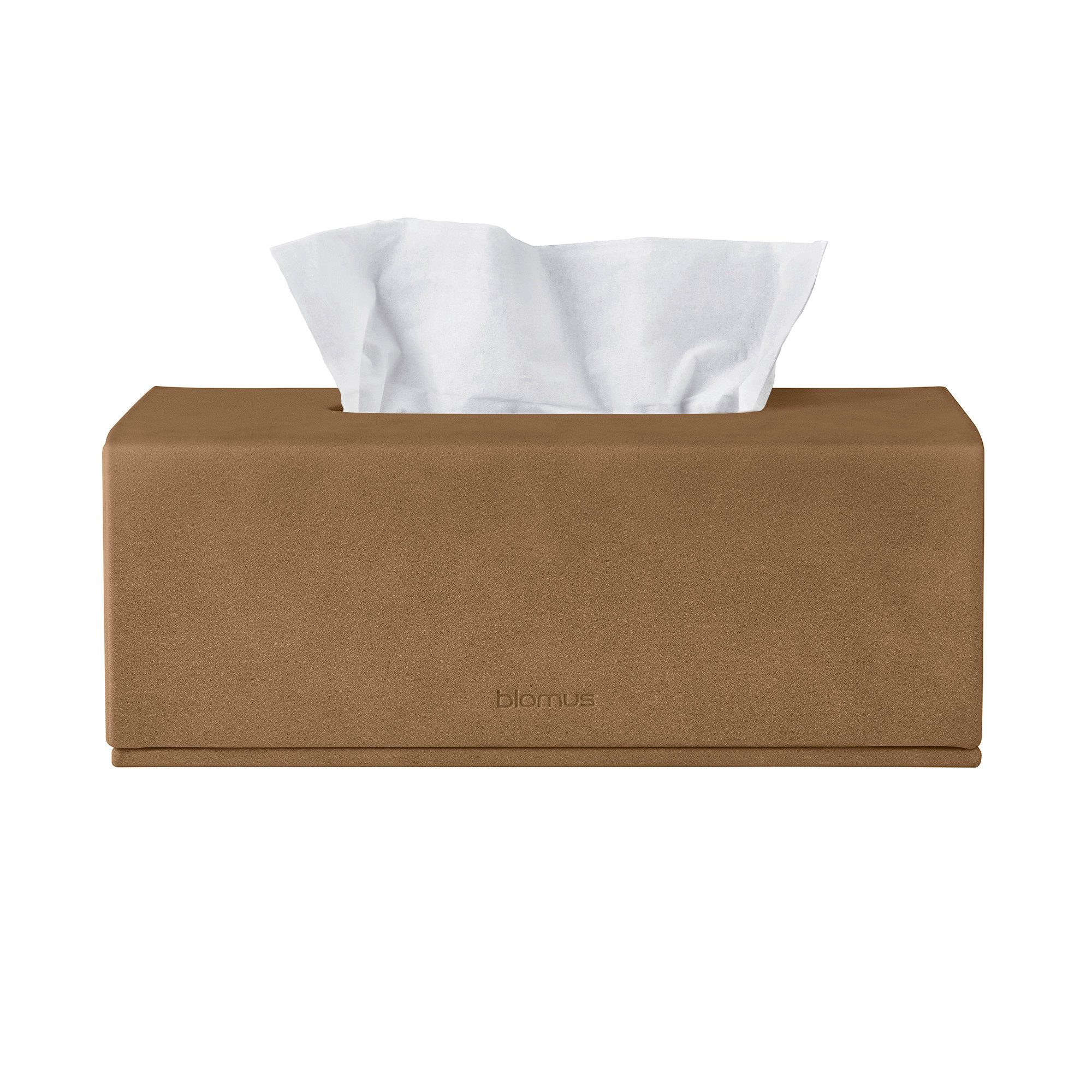 blomus Kosmetikbox Kosmetiktuchbox -SAHLA- Taschentücherbox, Tissuebox, Bad Design-Box, PU-Leder, Wildoptik, Einfach zu öffnen, Farbauswahl
