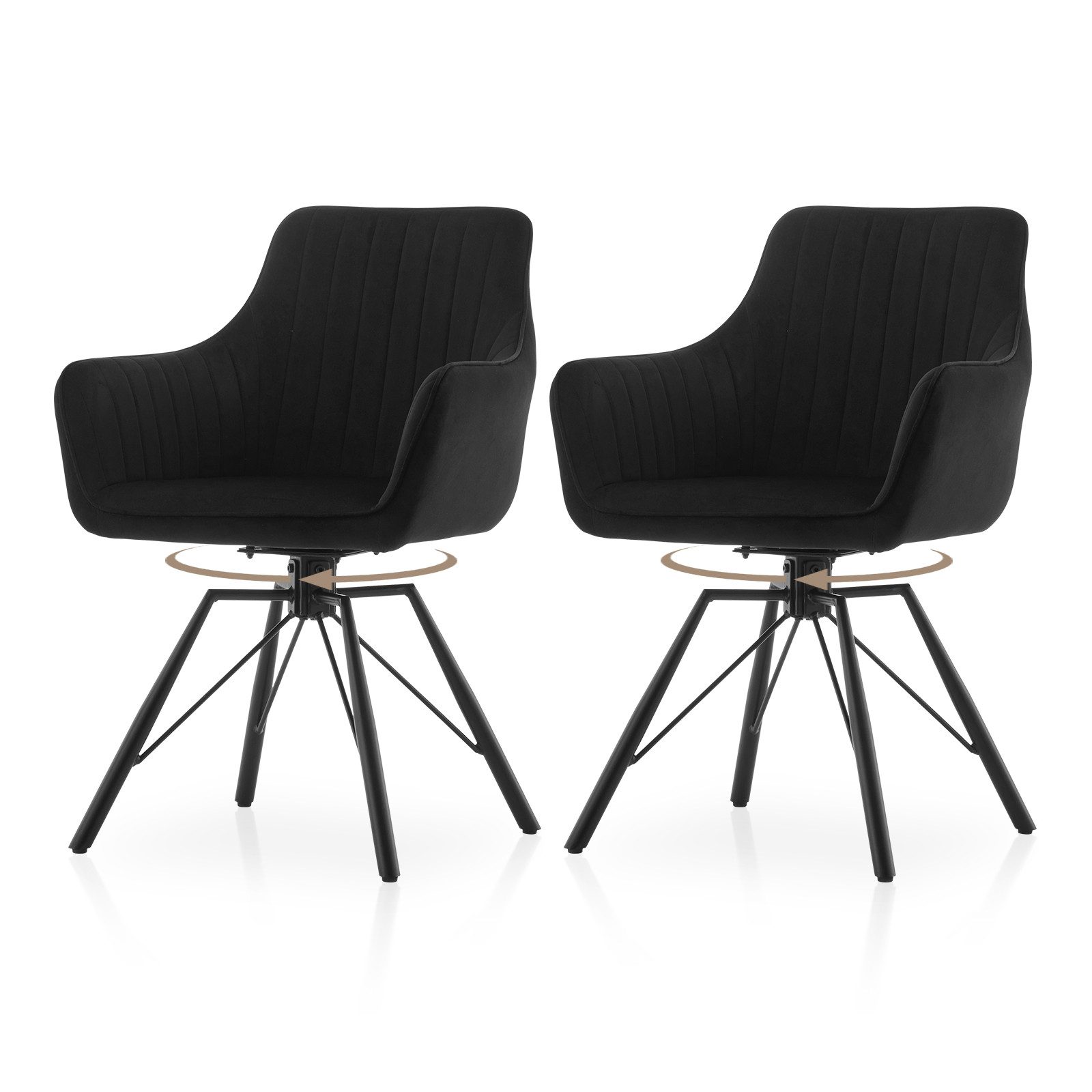Ofcasa Esszimmerstuhl Küchenstuhl (2er Set), Samt-Drehstuhl günstig online kaufen