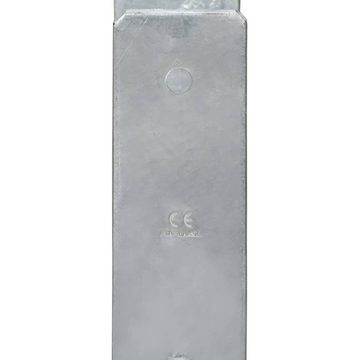 vidaXL Einschlagbodenhülse Pfostenträger 2 Stk Silbern 8660 cm Verzinkter Stahl