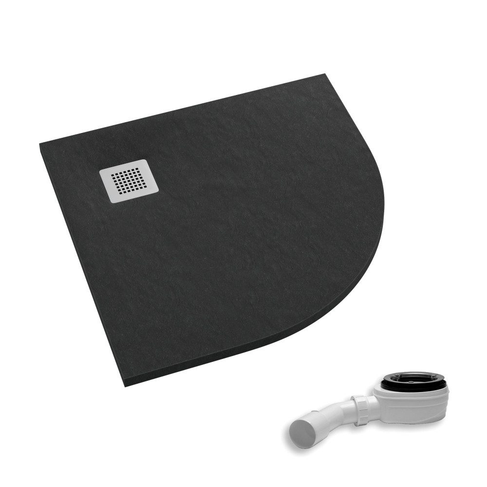 VBChome Duschwanne 90x90 Cm Schwarz Quadrat Aus Acryl – Mit Siphon. Perfekt Für Moderne Badezimmer!