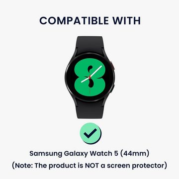 kwmobile Smartwatch-Hülle 2x Kunststoff Hülle für Samsung Galaxy Watch 5 (44mm), Schutzrahmen - Glitzer Schutzhülle in Schwarz Rosegold
