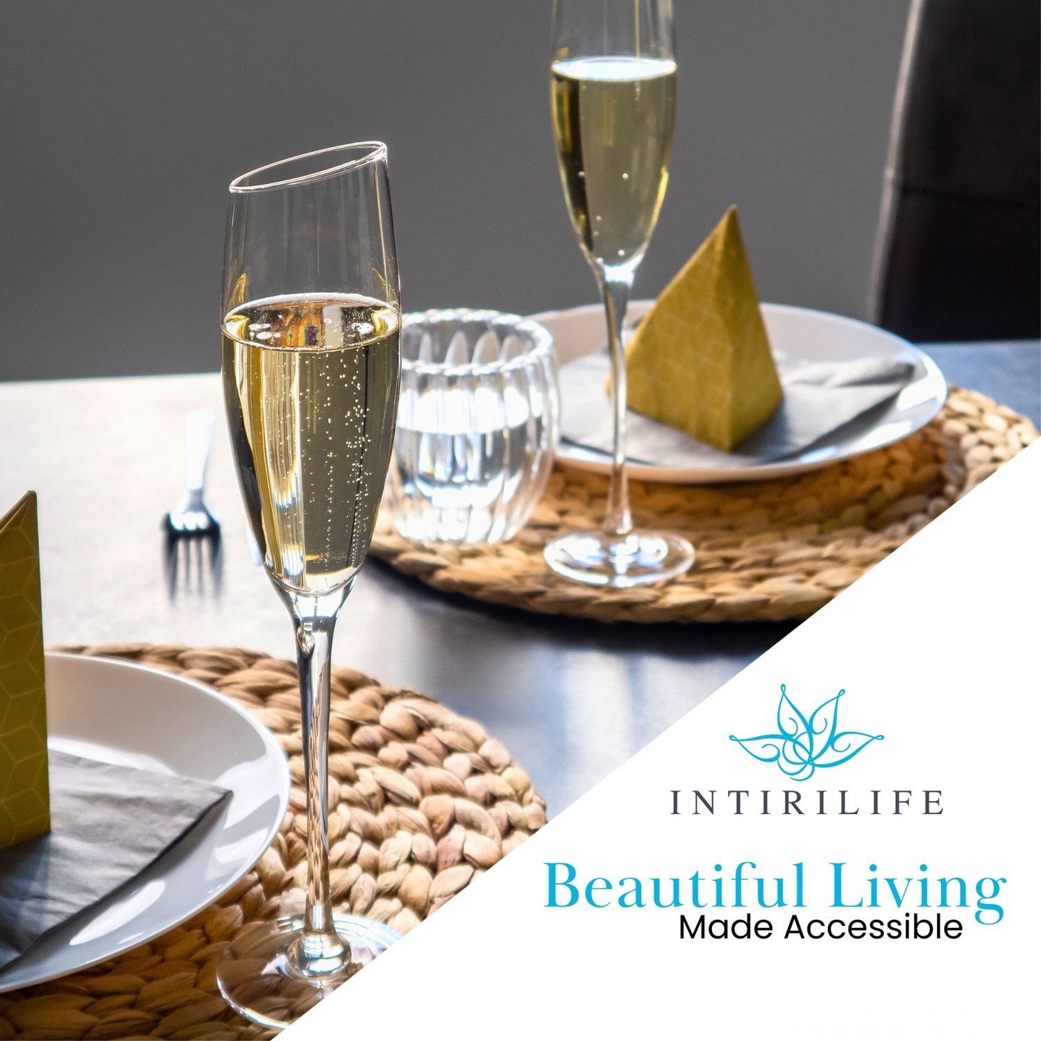 Intirilife Sektglas, 4-tlg., Glas, Champagner Sekt Gläser Set moderne Kante 150 ml Spülmaschinenfest 4tlg