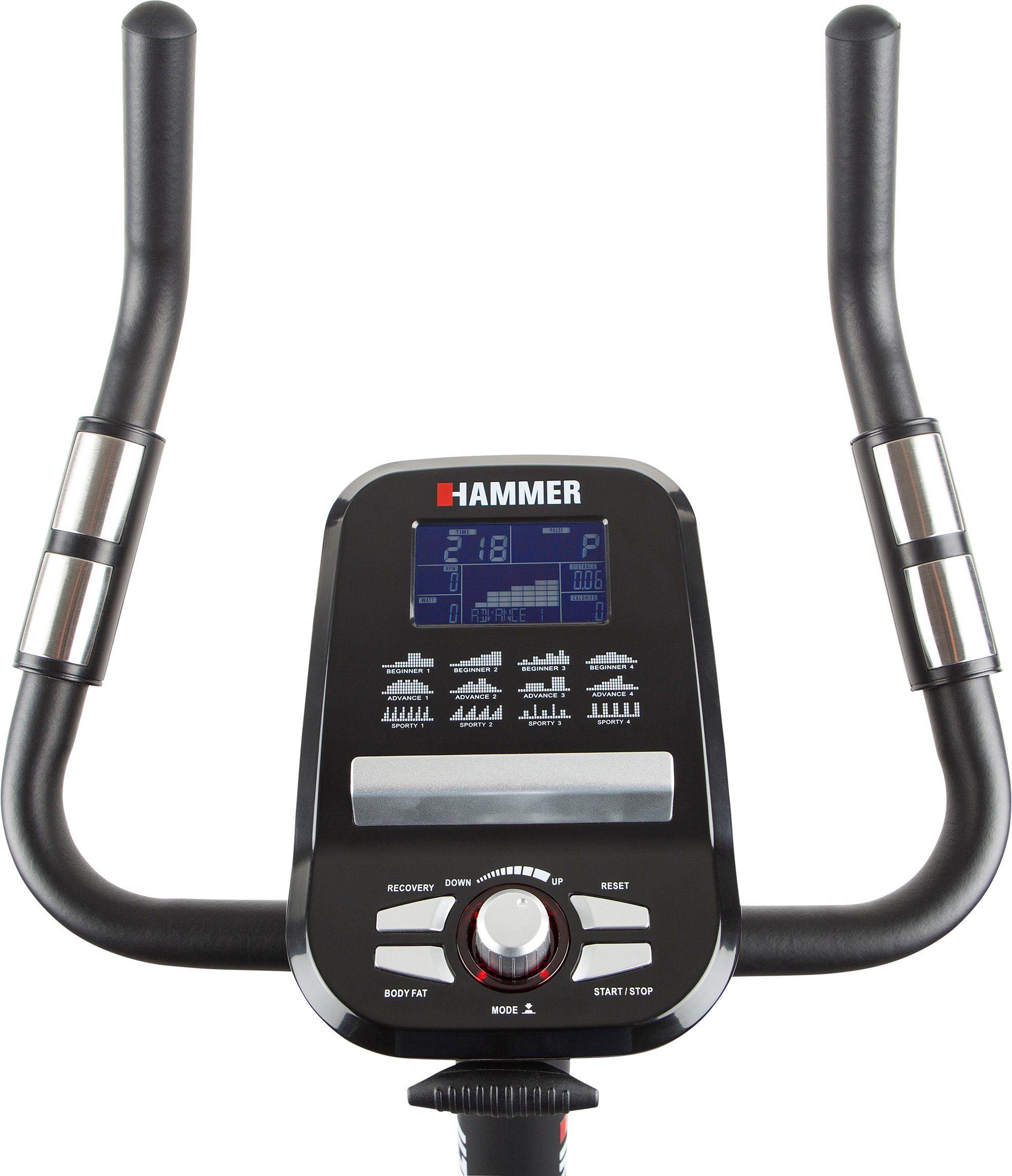 Hammer Ergometer SX8 BT (mit Tablet-Halterung), 130 kg max. Benutzergewicht, Fahrrad, 16 Widerstandsstufen