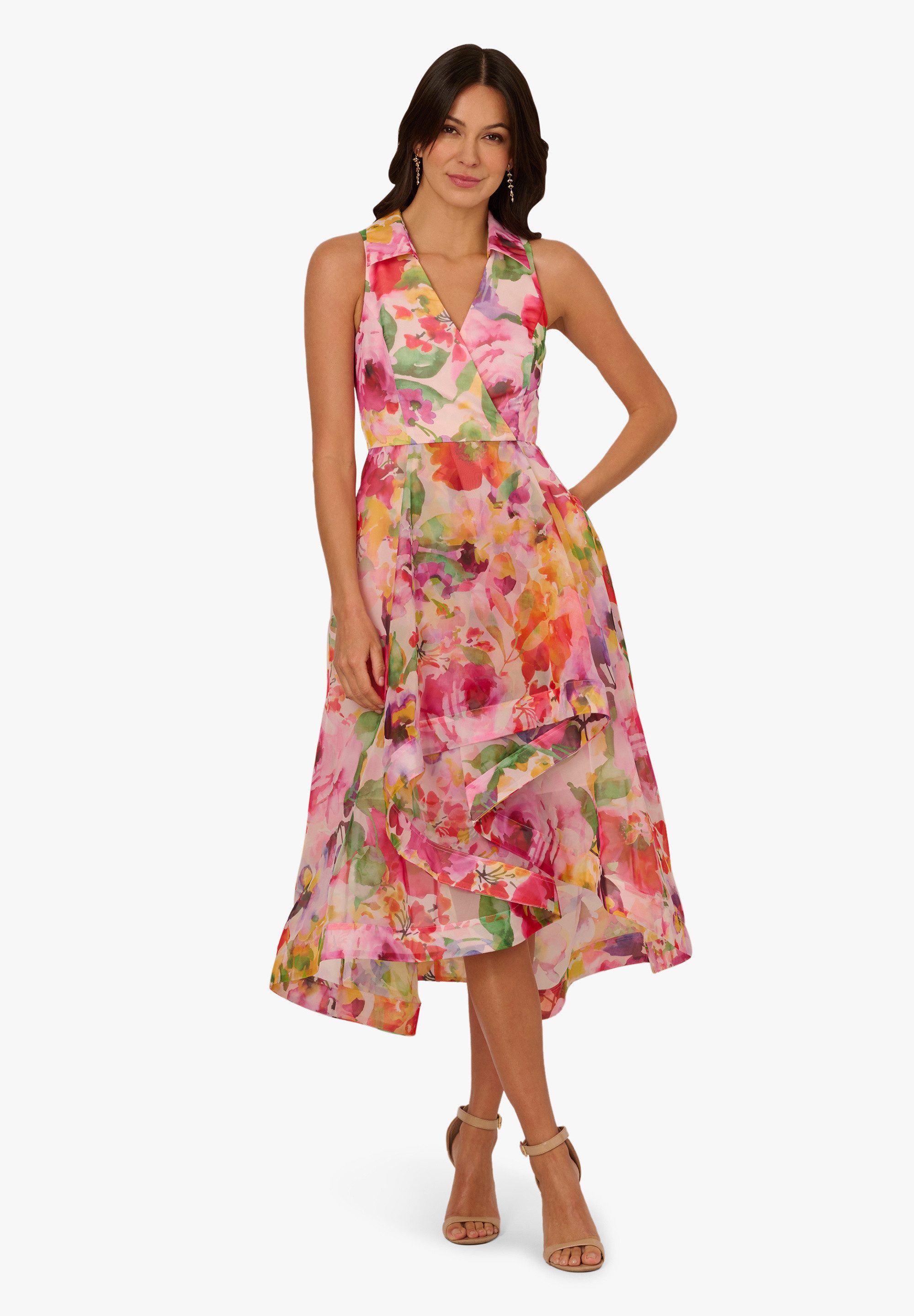 Adrianna Papell Abendkleid Printed High-Low Dress günstig online kaufen
