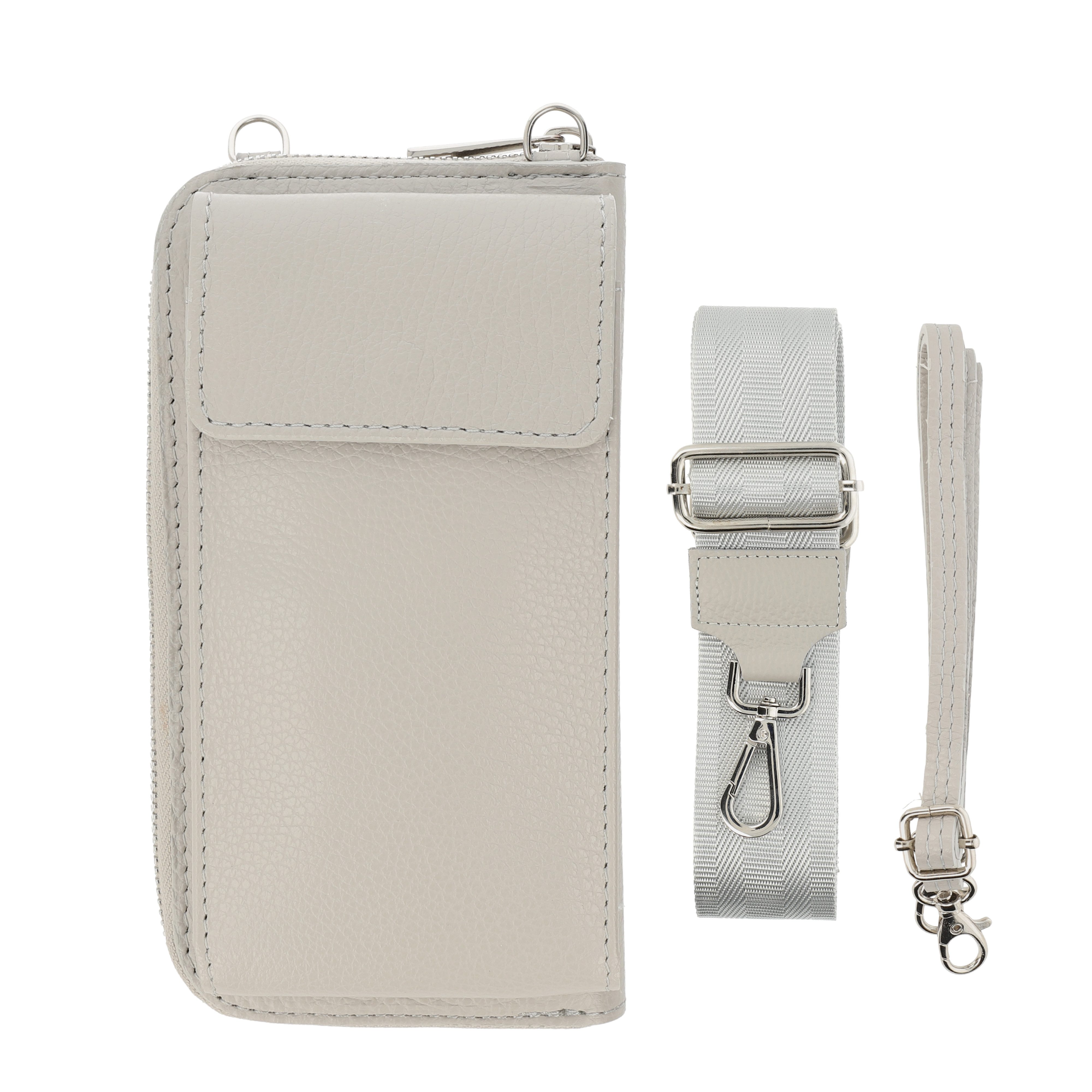 Handytasche mit Geldbörse zum Umhängen, Handytasche Leder, Umhängetasche Damen