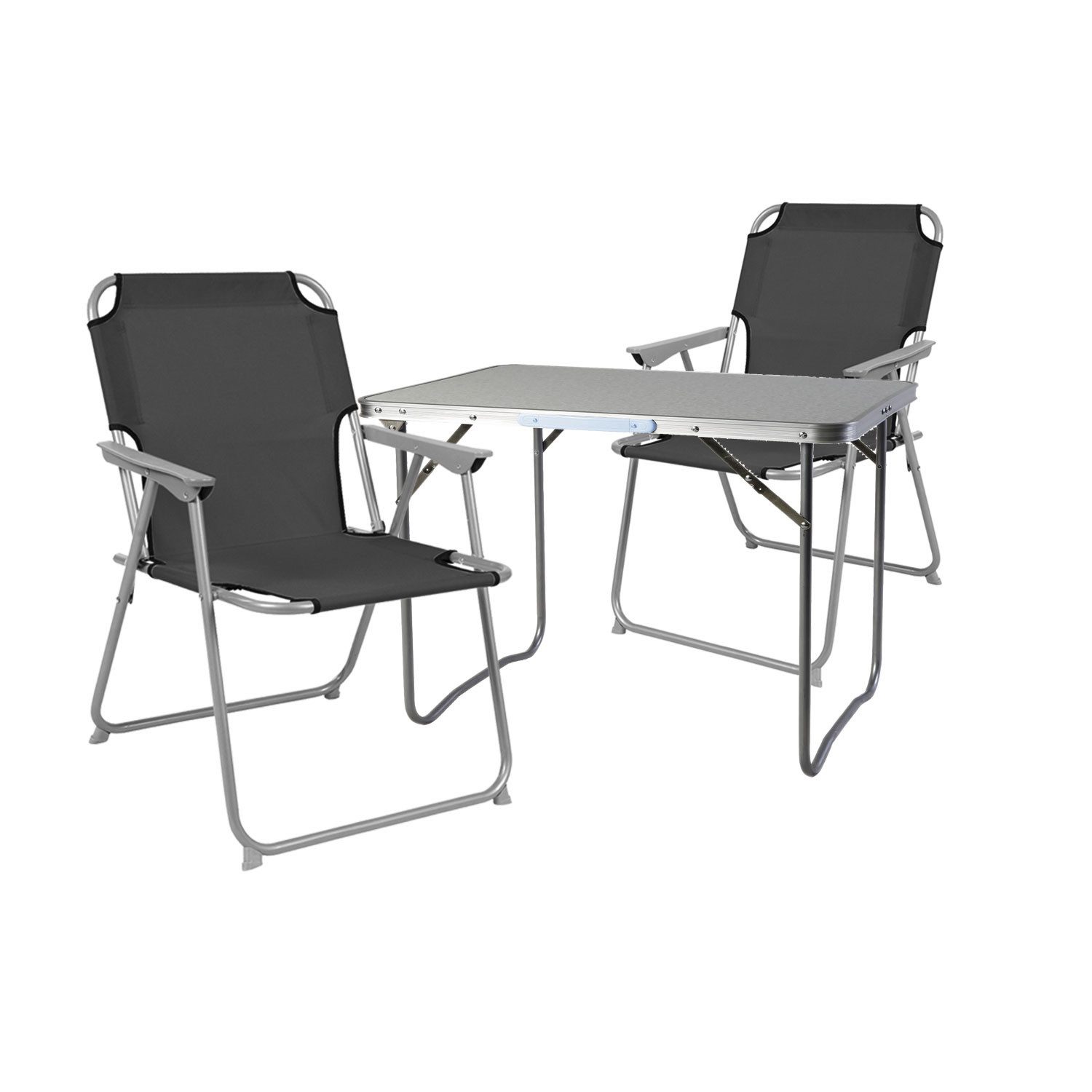 Essgruppe 3tlg Campingmöbel Outdoormöbel Campingstuhl Campingtisch Aluminium