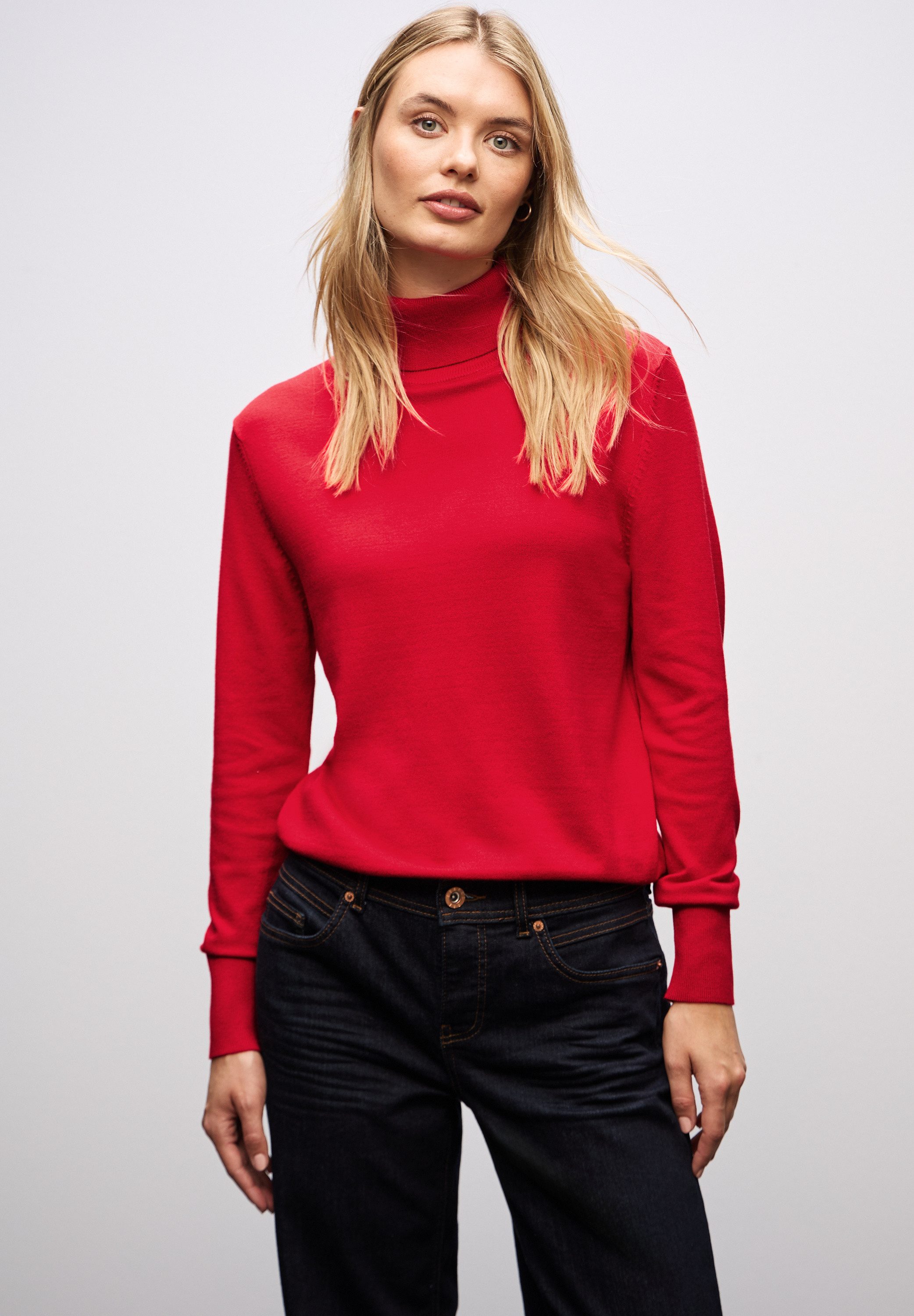 STREET ONE Rollkragenpullover mit Viskose günstig online kaufen