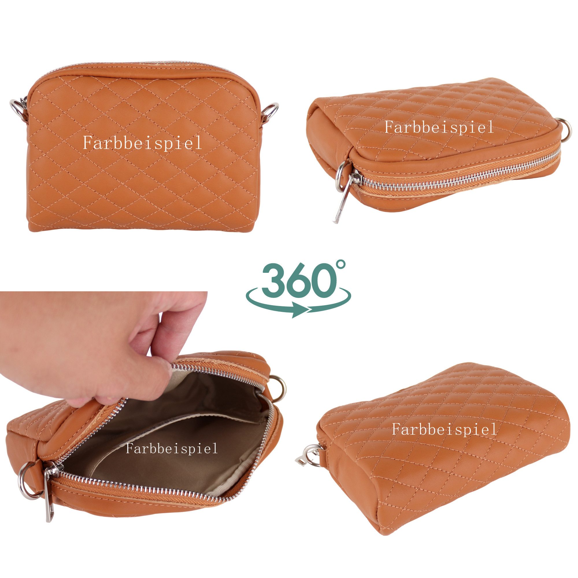 MIRROSI Umhängetasche Damen klein Crossbody Bag, Echtleder Made in Italy (1 günstig online kaufen