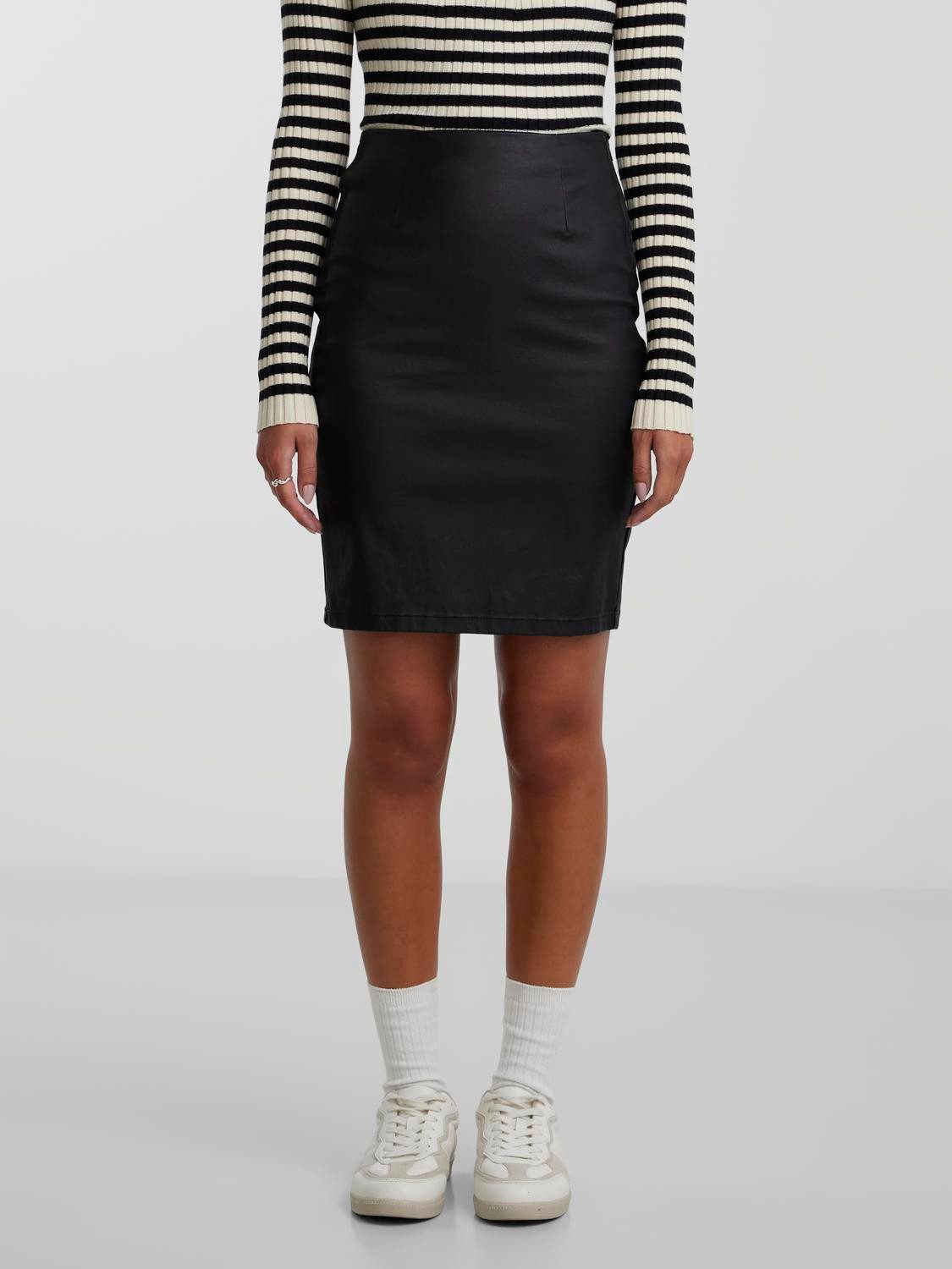 pieces Lederimitatrock PCPARO HW COATED SKIRT/NOOS günstig online kaufen
