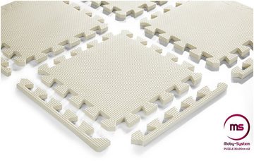 Moby-System Spielmatte Schaumstoffpuzzle 12-tlg., 120 x 90 x 1,2 cm mit Rand, Grau