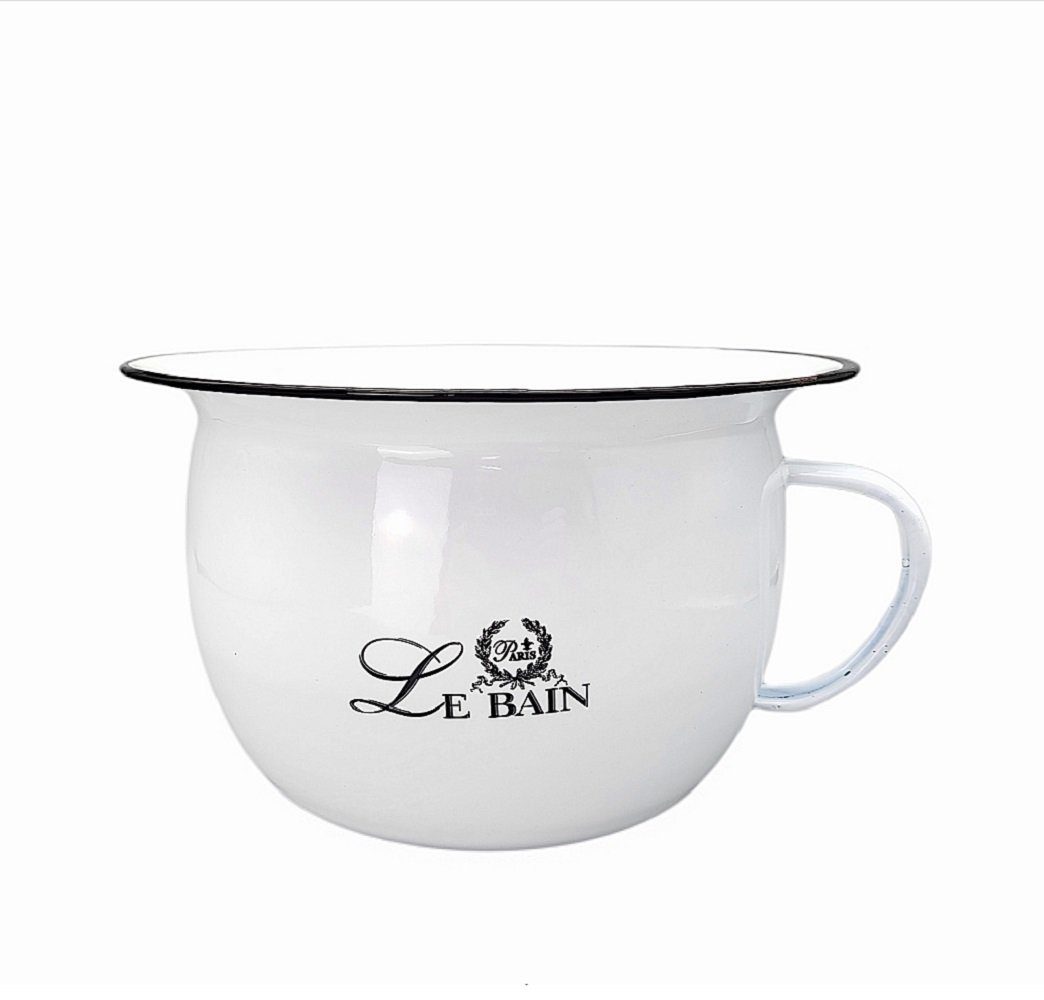 Linoows Badaccessoire-Set Emaille Pinkelpott, Nachttopf, Nostalgie günstig online kaufen
