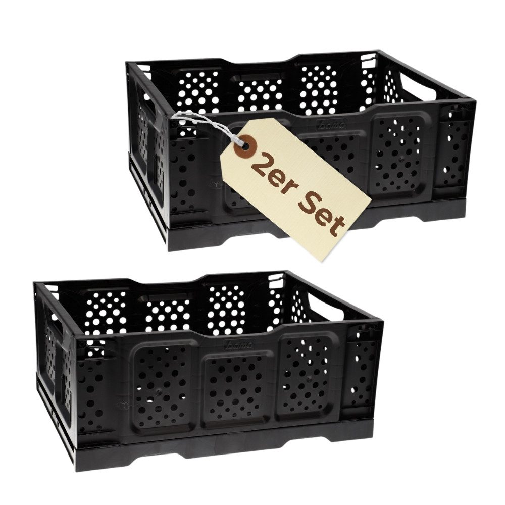 GarPet Klappbox 2er Set Klappbox Klappkiste faltbar Einkaufkiste klappbar Kofferraum