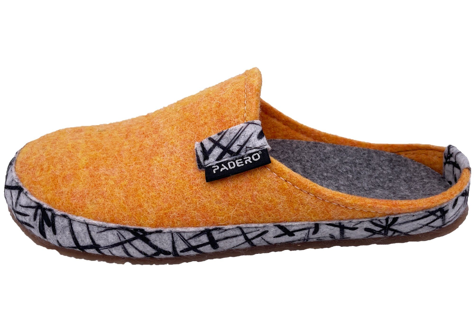 TONI-Striped Pantoffel Wollfilz Hausschuh
