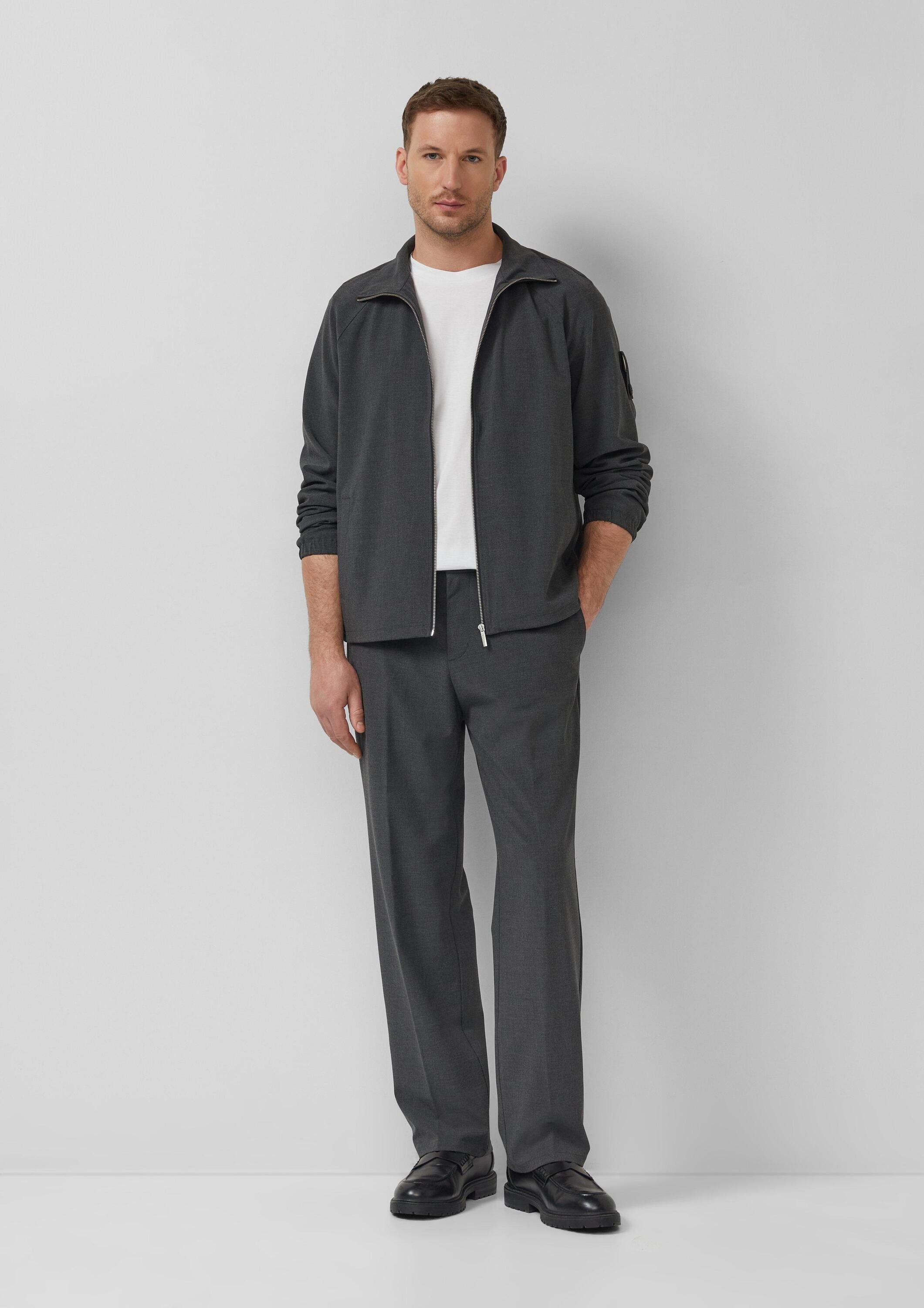 s.Oliver Funktionsjacke Indoor-Jacke Sportive Raglan-Jacke aus meliertem Stretch-Gewebe