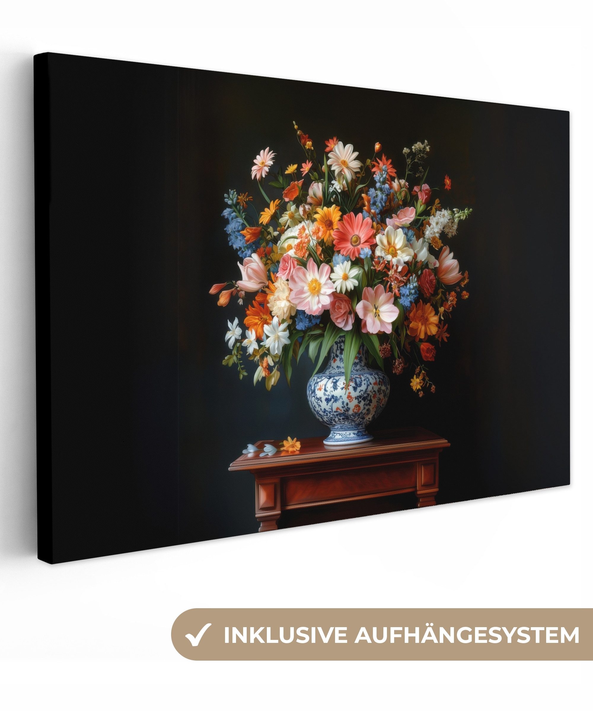 OneMillionCanvasses® Leinwandbild Blumenstrauß - Rosa - günstig online kaufen