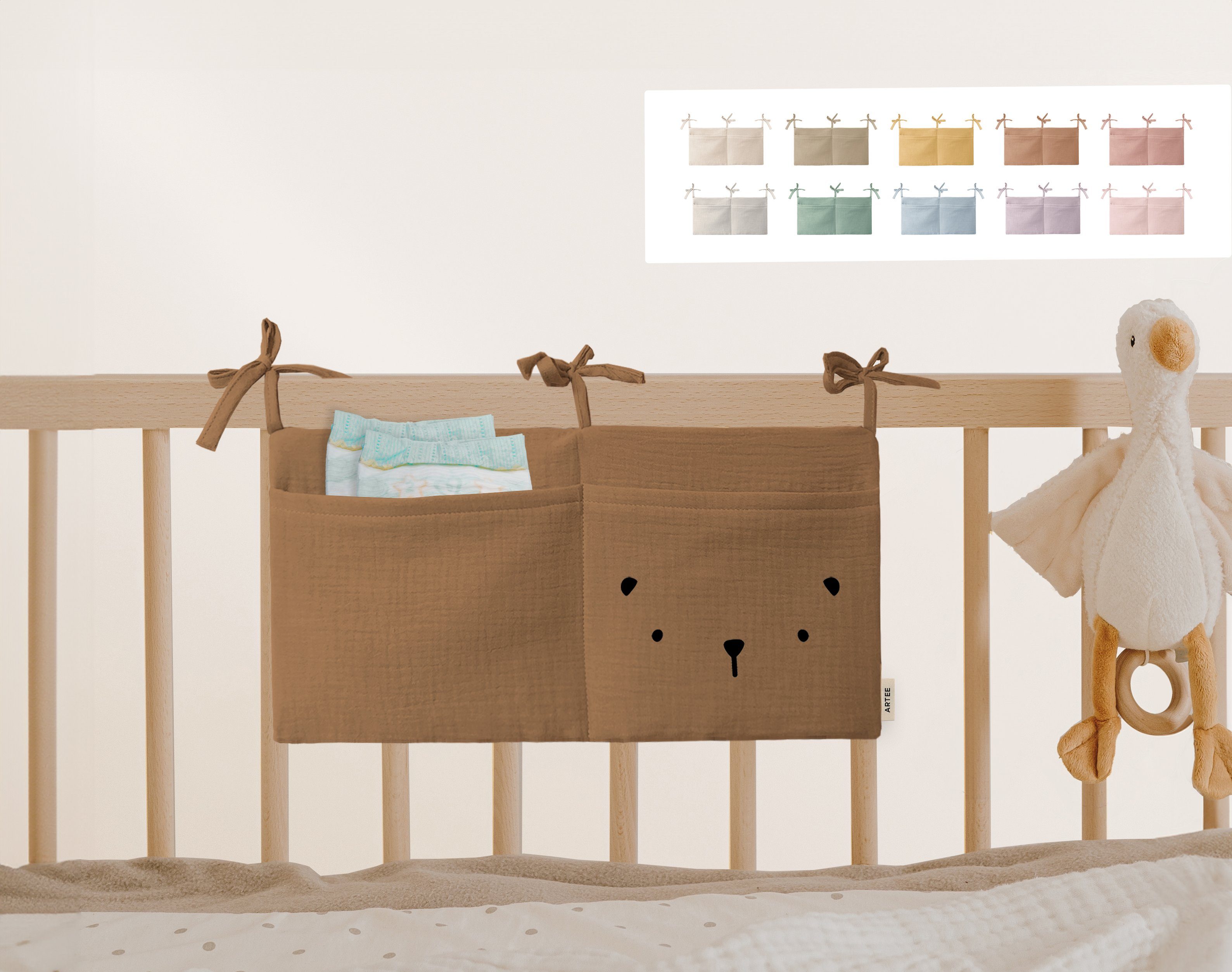 Artee Bettnestchen Babybett Organizer Taschen Aufbewahrung günstig online kaufen