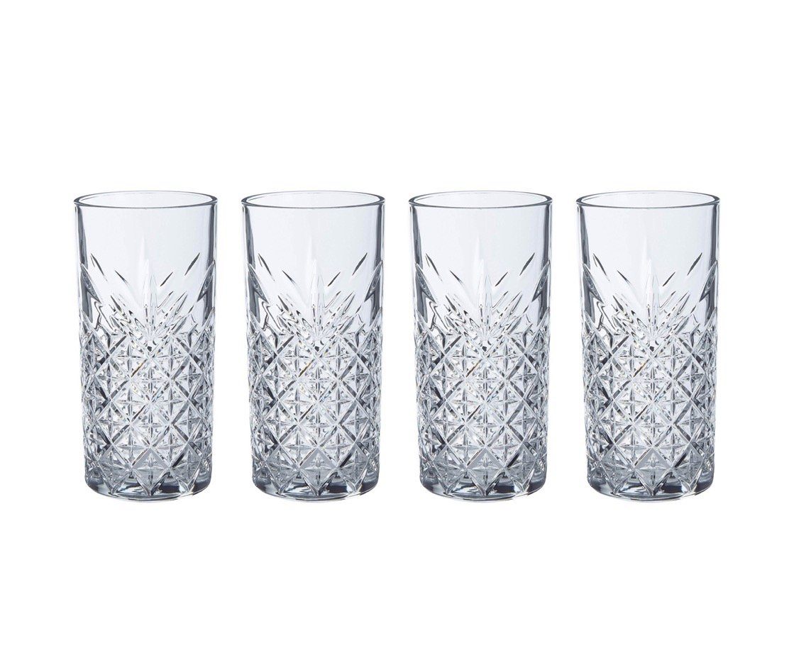 Glas TIMELESS 520205 4er Set Wassergläser Lang 365 ml Gläser-Set Saft