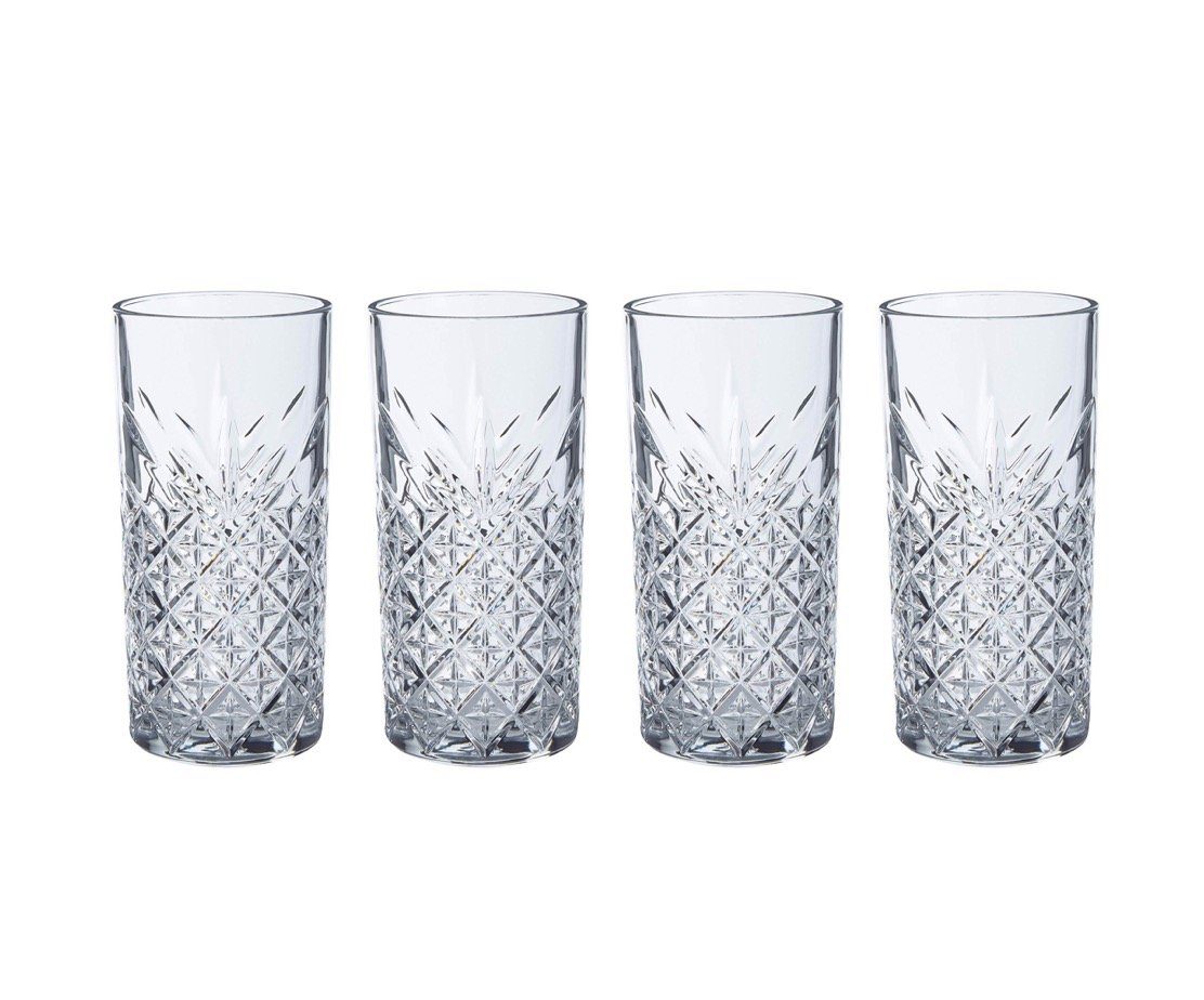 Pasabahce Glas TIMELESS 520205 4er Set Wassergläser Lang 365 ml Скло-Set Saft