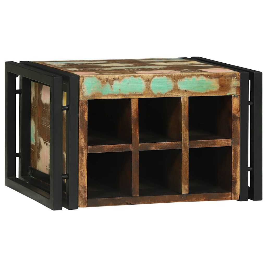 vidaXL Barschrank Weinregal 2 stk. 46 x 35 x 27,5 cm Massives upgecyceltes Holz (2-St)