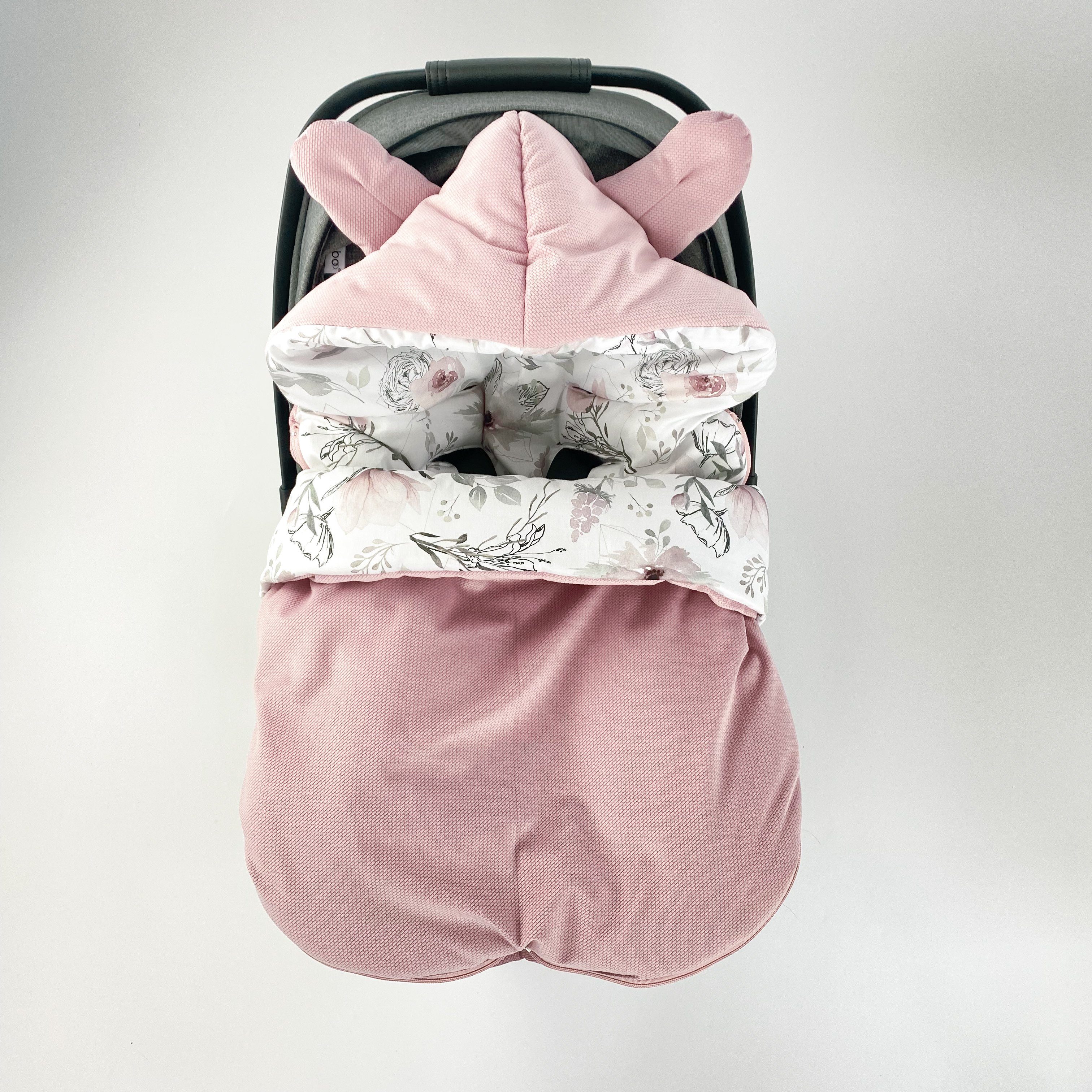 Fußsack Übergang Schlafsack leicht Herbst für Baby BABEES Babyschale wattiert, Einschlagdecke