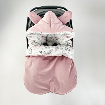 Einschlagdecke Baby Fußsack Schlafsack für Babyschale Übergang Herbst leicht wattiert, BABEES