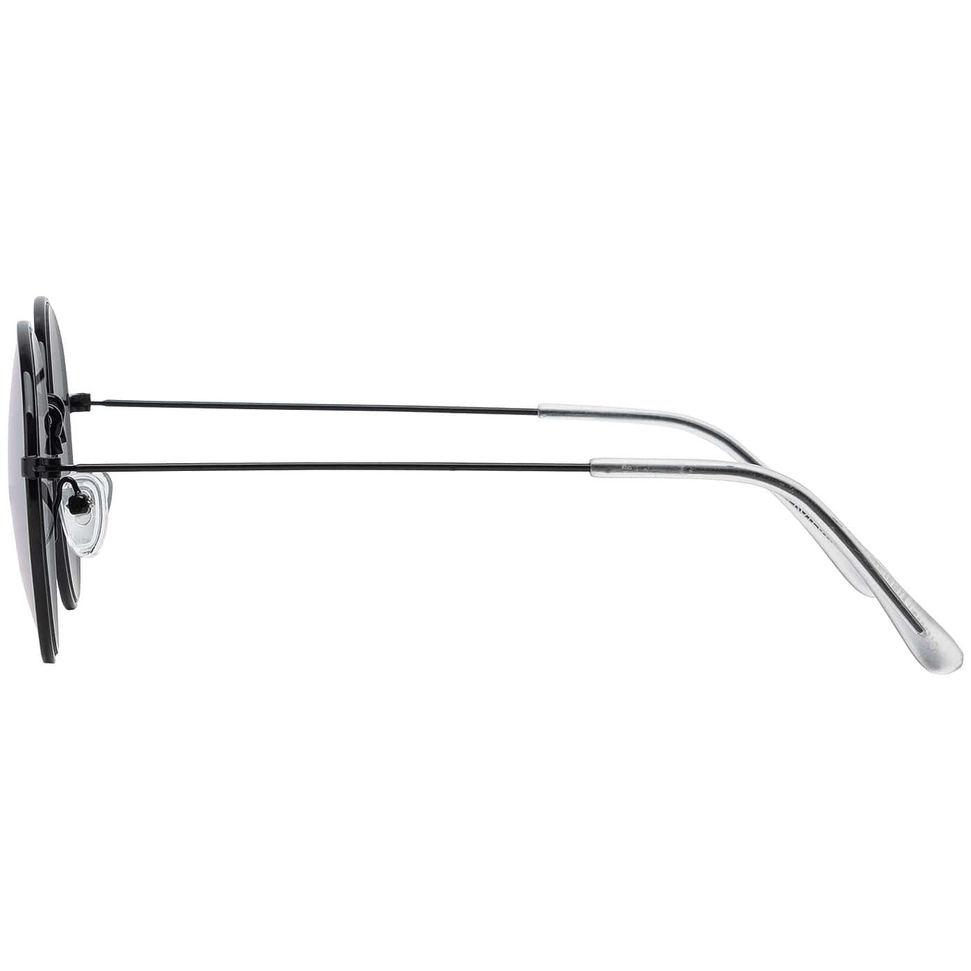 BEZLIT Eyewear Retrosonnenbrille Rund Form Verspiegelt Damen Herren Sonnenbrille (1-St) mit orange, blau, hellrot, lila, grün und roten Linsen