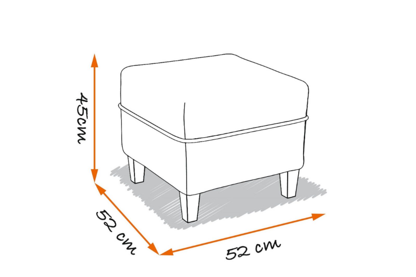 Supellex Ohrensessel Sofia Relaxsessel mit Hocker – Milano Schokoladenbraun