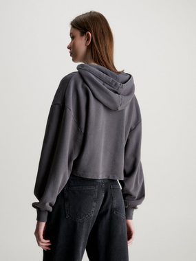 Calvin Klein Jeans Kapuzensweatshirt WASHED WOVEN LABEL HOODIE mit Logoschriftzug