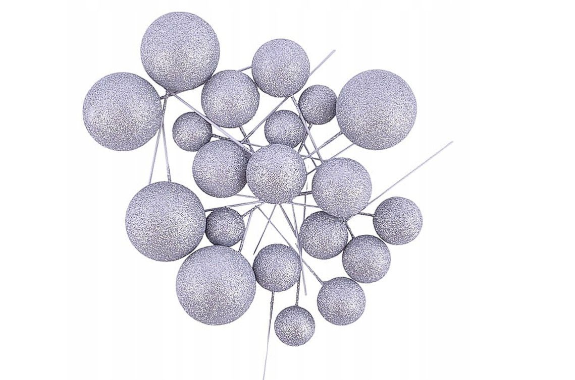 Festivalartikel Tortenstecker Tortendekoration Kugeln am Stiel Gold Topper Ball goldenen Kugeln