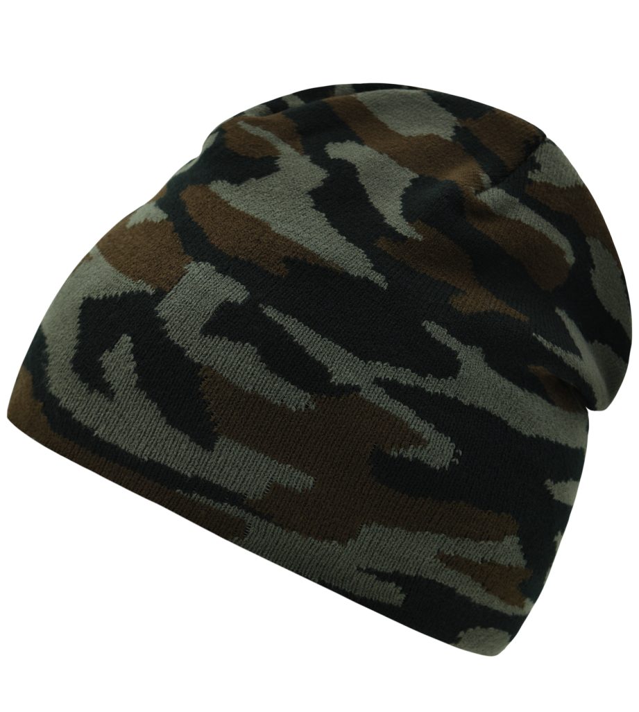 Myrtle Beach Strickmütze Klassiche Strickmütze mit modischem Camouflage-Design MB7134 Camouflage Beanie