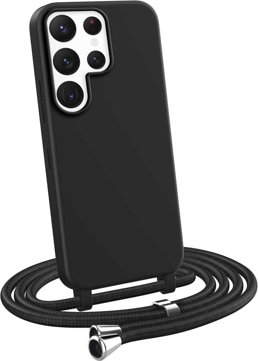 MyGadget Handyhülle TPU Hülle Band Handykette Handyband Umhängen Case Für Samsung Galaxy S22 Ultra