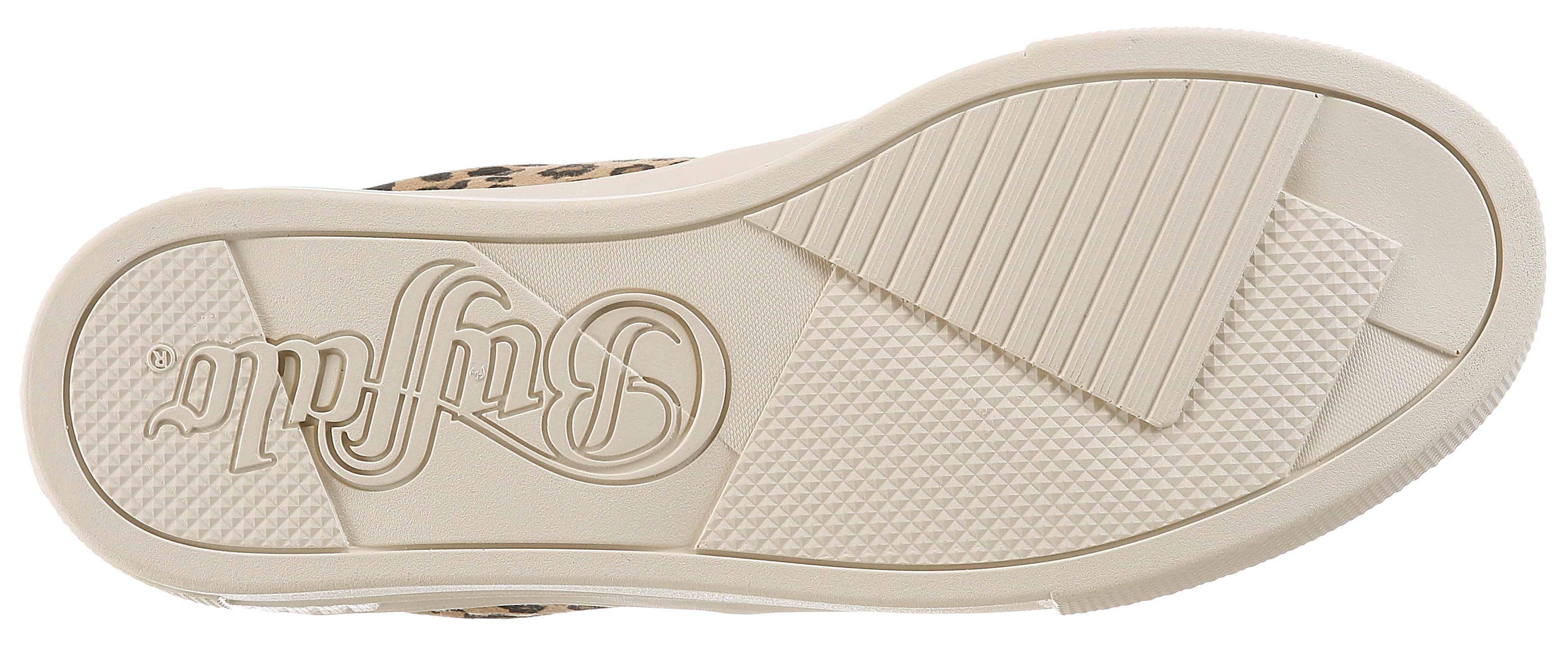 Buffalo Plateausneaker Freizeitschuh, Halbschuh, Schnürschuh im feinen Leo-Look