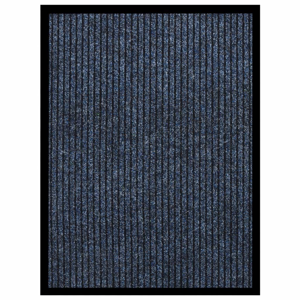 Fußmatte Fußmatte Gestreift Blau 60x80 cm, vidaXL, Rechteckig