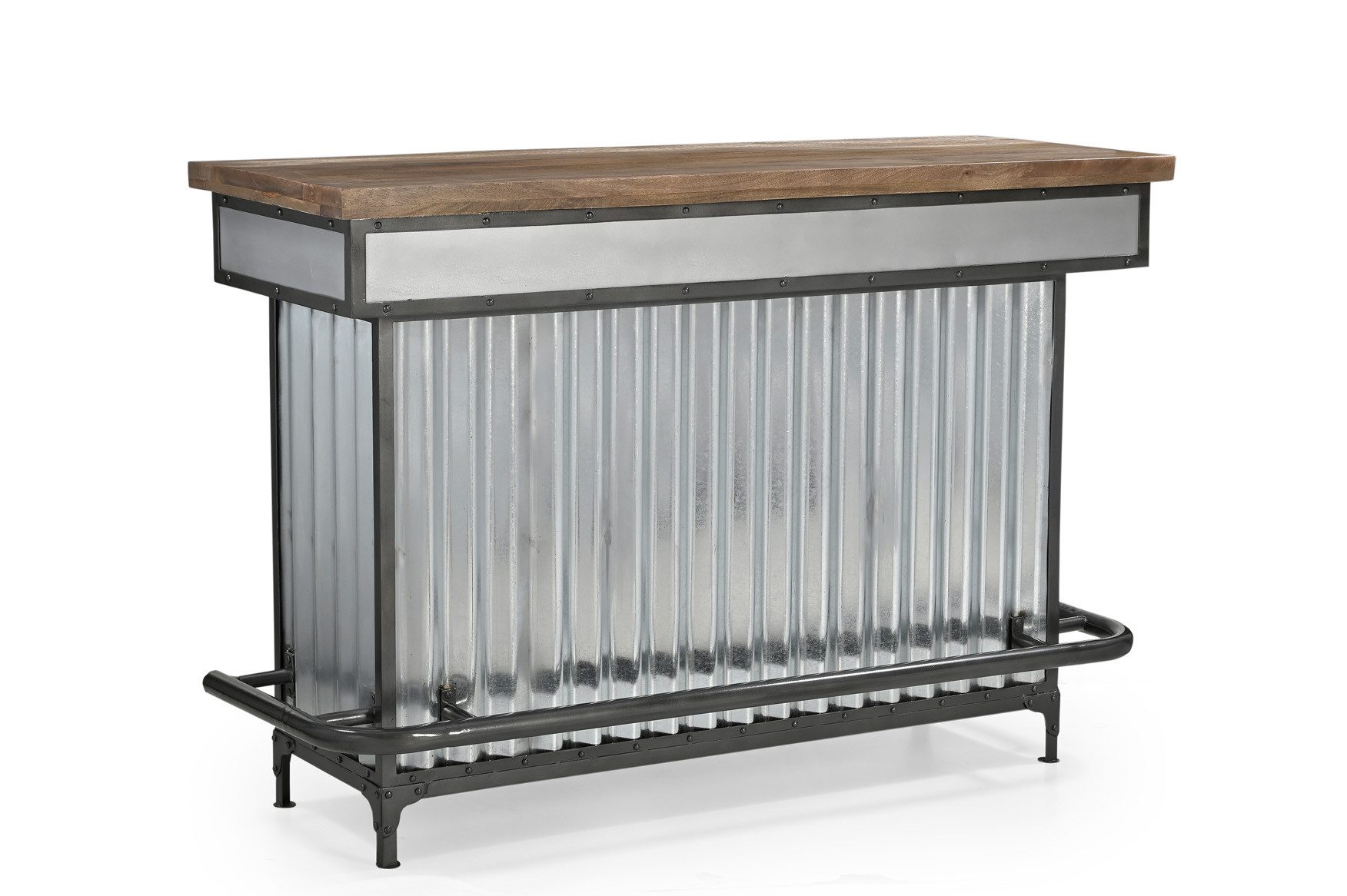 More2Home Barschrank Bartresen/Ladentheke THEKE, Metall/Holz, 160 cm breit günstig online kaufen