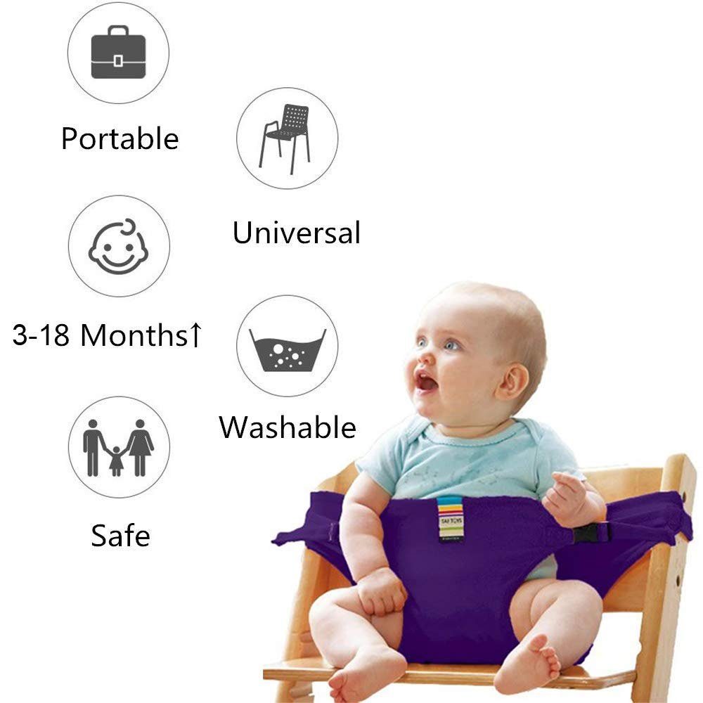 Violett Tragbarer Stuhl-Sitzgurt für Jormftte Baby Hochstuhl-Gurt Sicherheitsgurt Hochstuhl,für