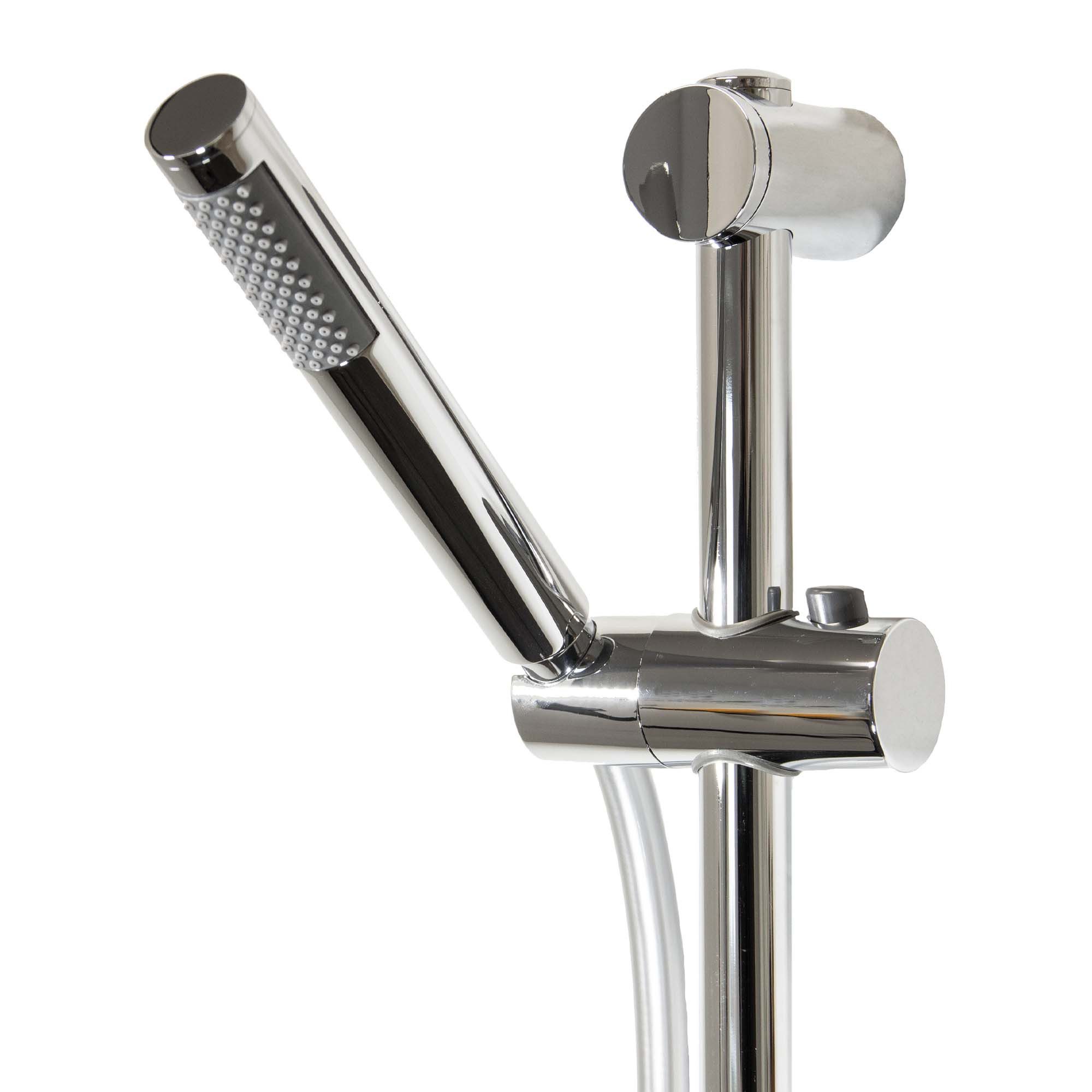 tecuro Brausegarnitur Brauseset M-028 - mit Stabhandbrause 1 strahlig, Brauseschlauch 160 cm