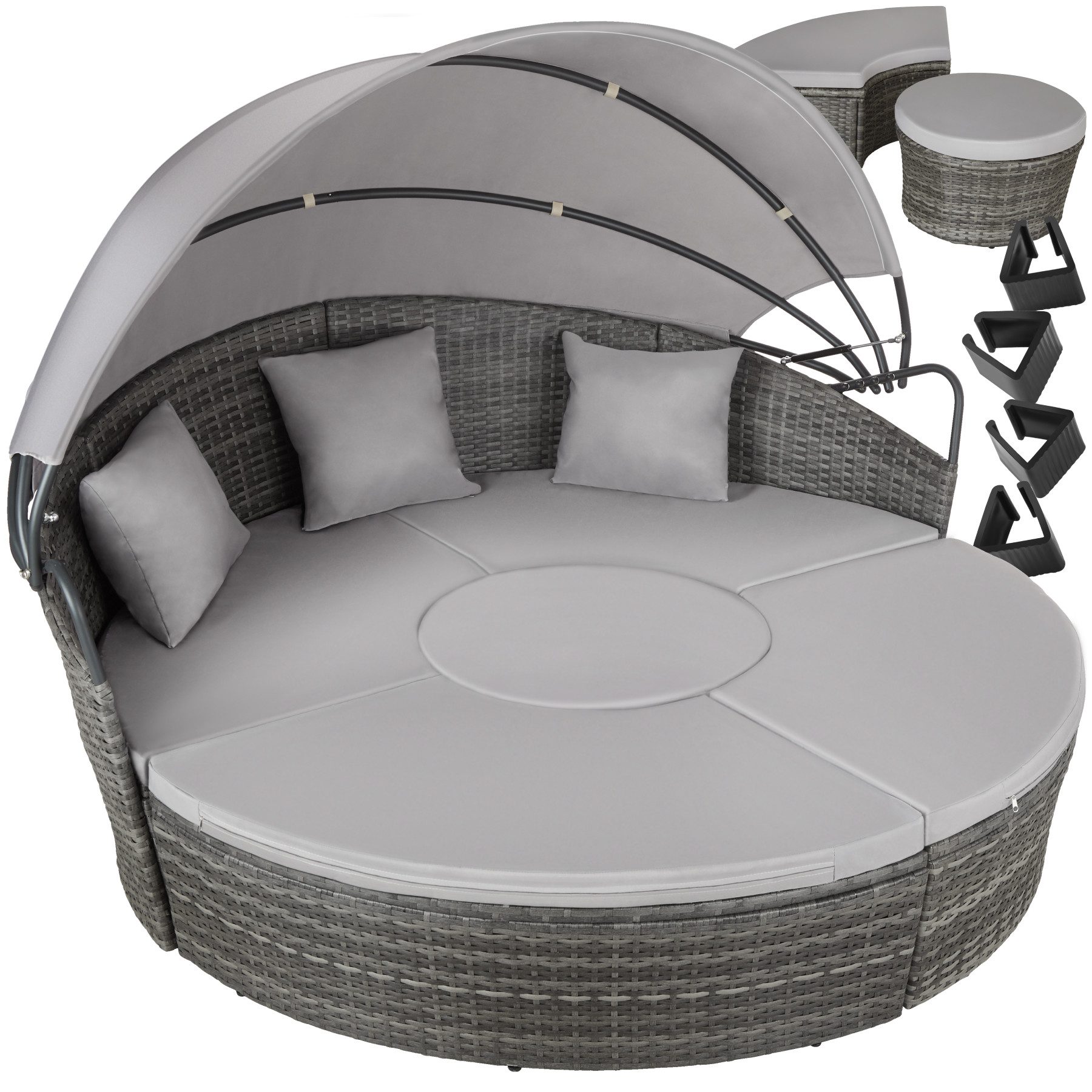tectake Loungeset Rattan Sonneninsel, (Set., 5-tlg), günstig online kaufen
