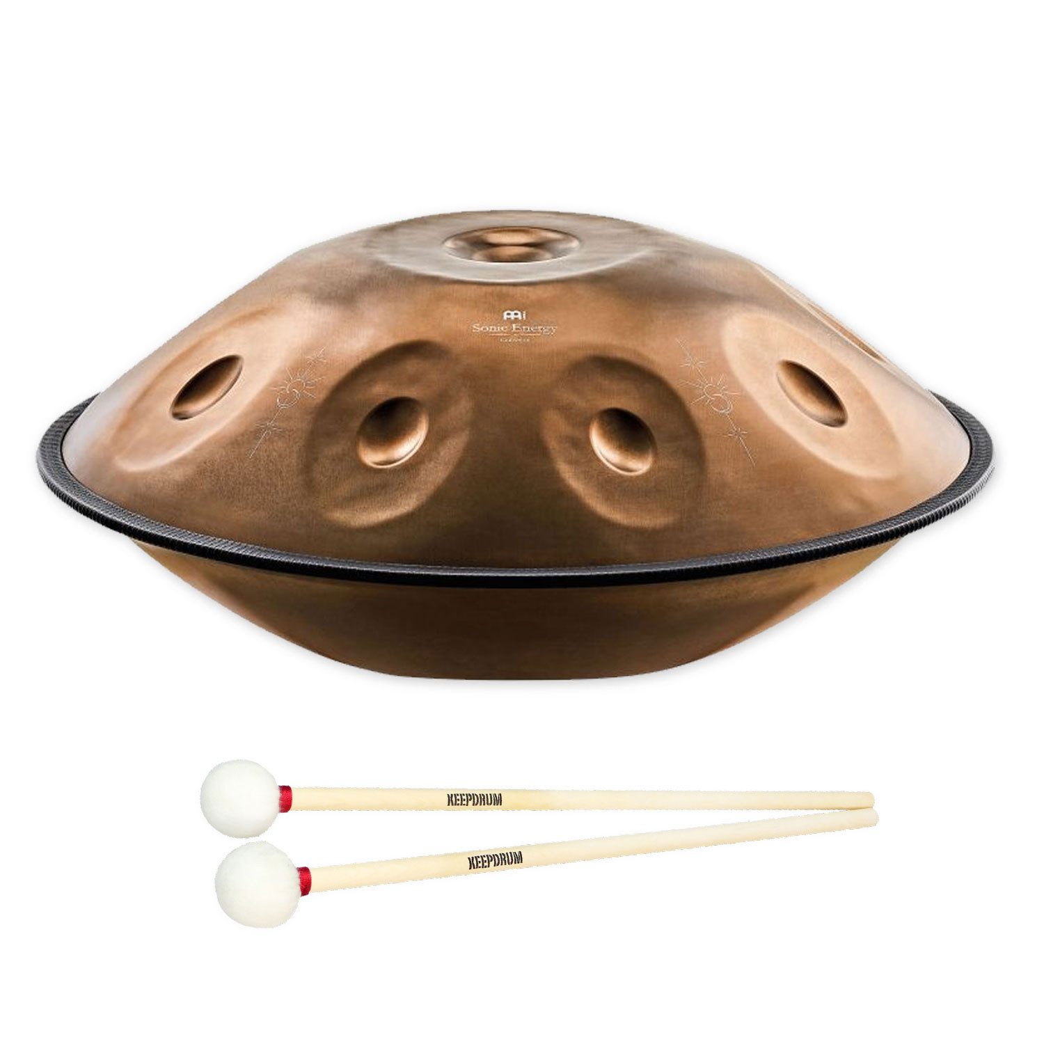 Meinl Sonic Energy Handpan Meinl Sonic Energy Handpan HPSTL93CU Bb2 Amara mit Schlägel,Handpan Bb2 Amara, 1-St., Handpan Bb2 Amara, Vorteils-Set mit Schlägel