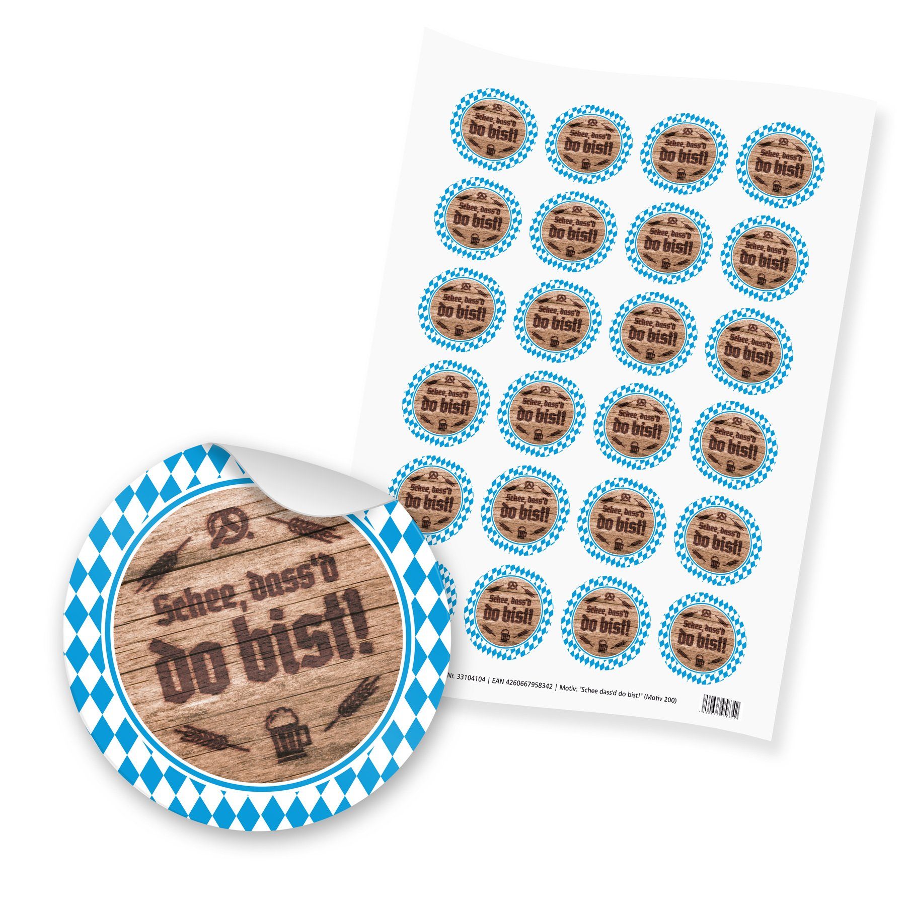 itenga Aufkleber itenga 24x Sticker Schee dass d do bist Aufkleber Bayern Oktoberfest
