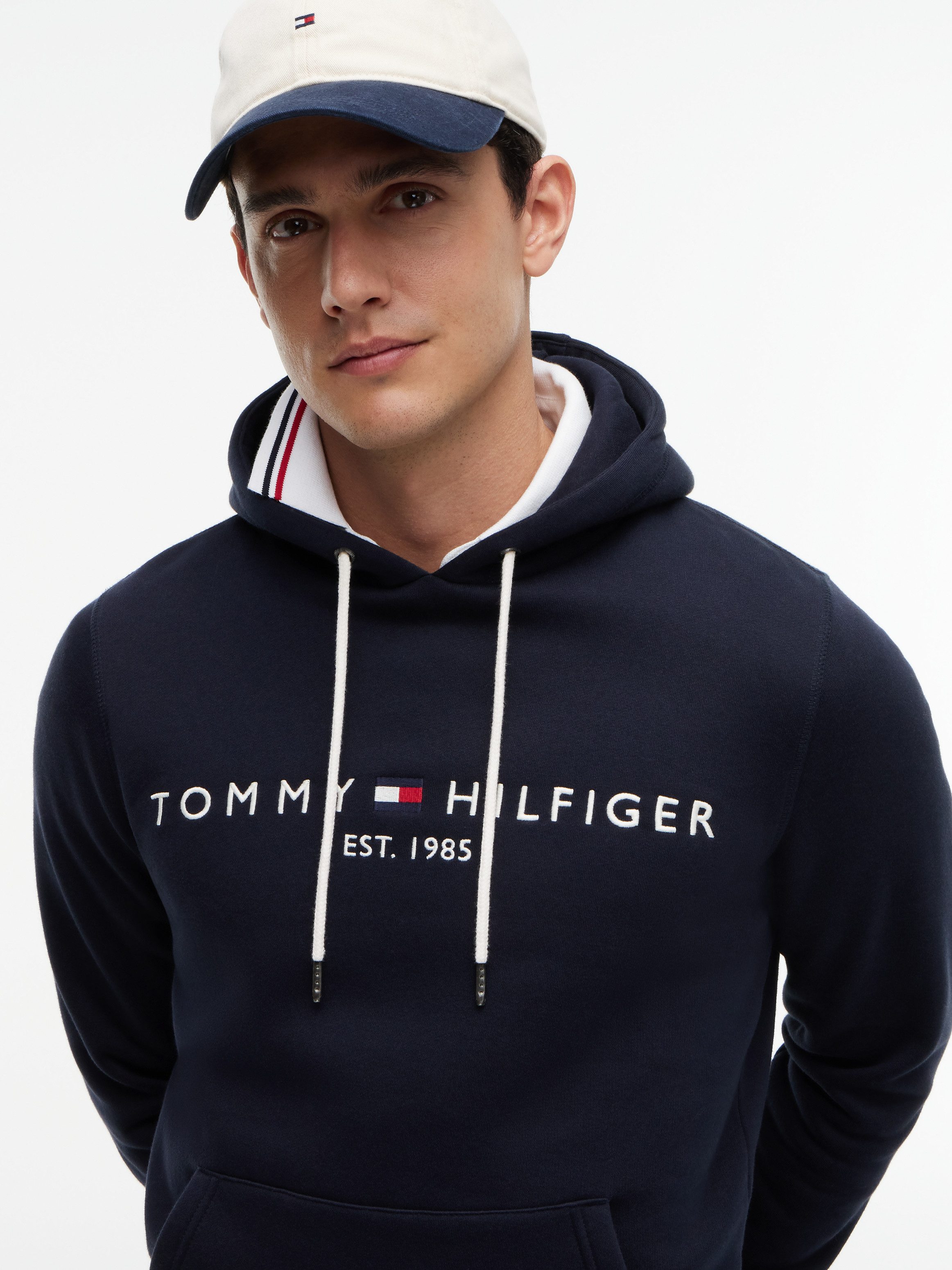 Tommy Hilfiger Kapuzensweatshirt TOMMY LOGO HOODY Baumwoll-Mix