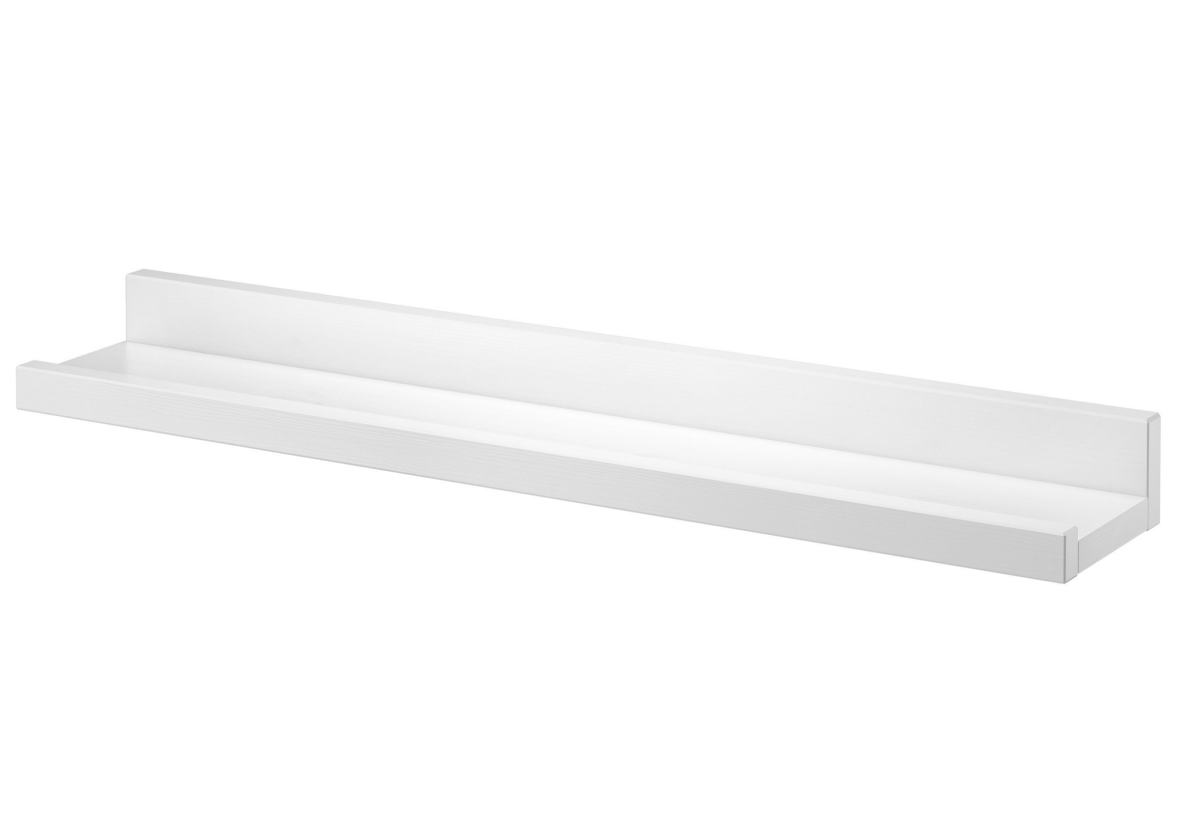 ERST-HOLZ Wandregal Weißes Wandregal 90 Massivholz Fotoleiste. € 52,40