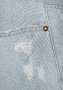 Buffalo Jeansshorts mit Used-Effekten, kurze Hose aus Baumwolle