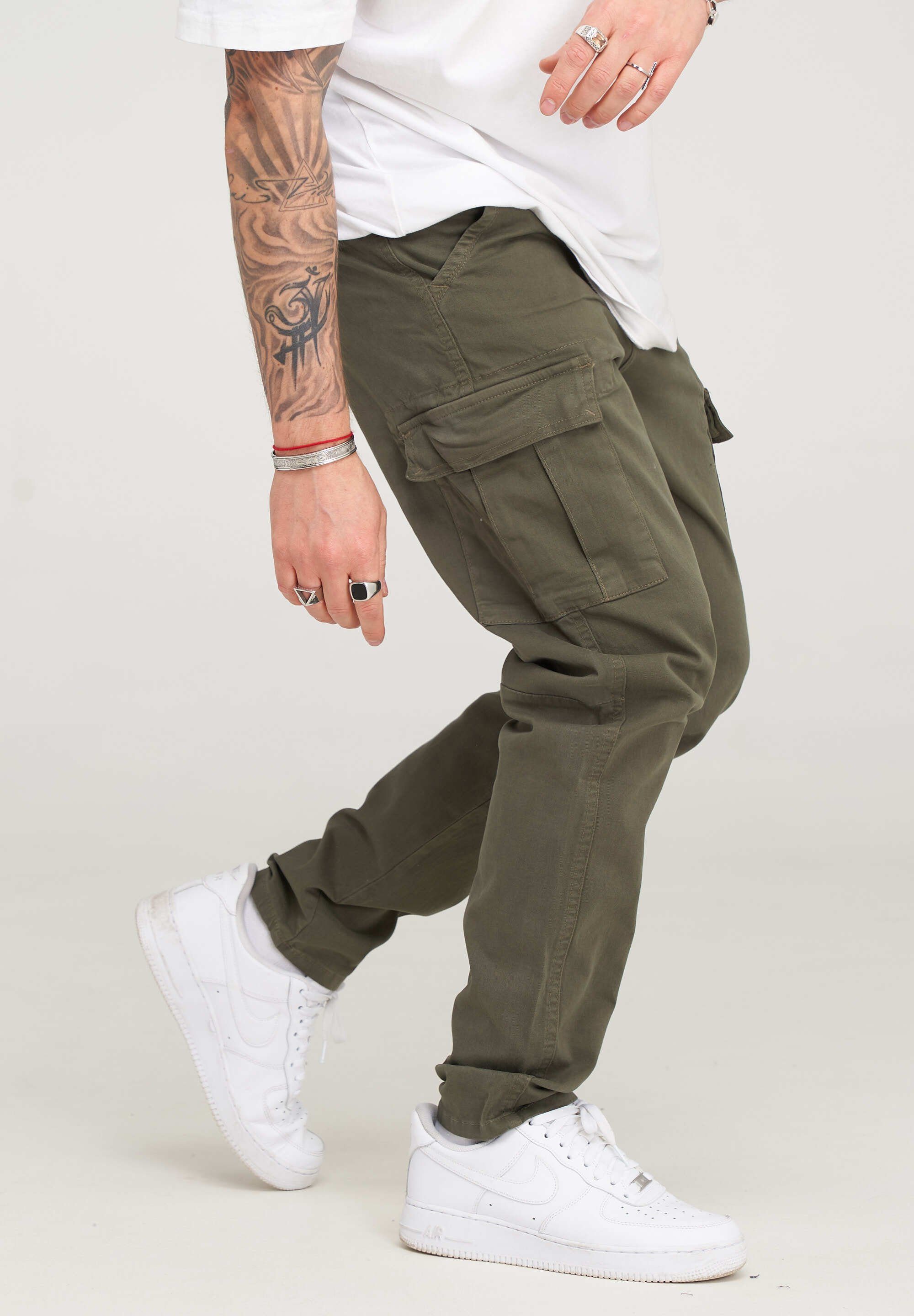 behype Cargohose BHMATOLA Khaki