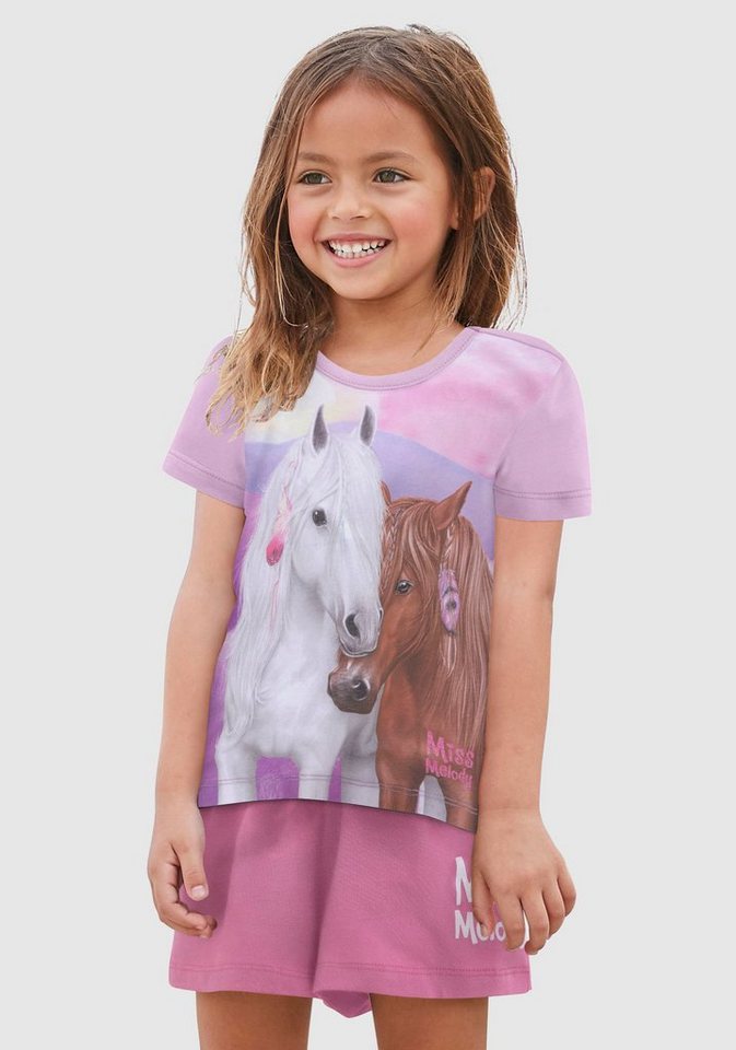 Miss Melody T-Shirt mit schönem Pferdemotiv, Mit schönem Pferdemotiv und  Glitzerdetails