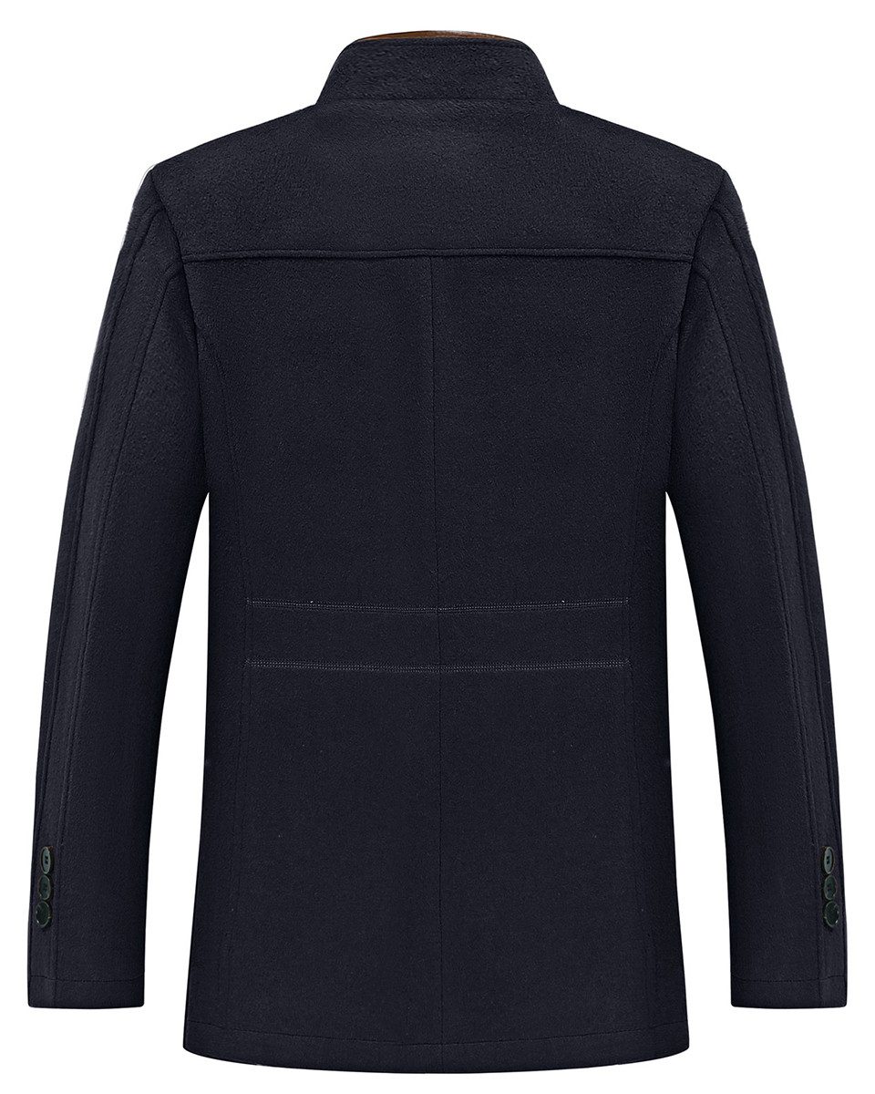 Allthemen Wollmantel mit Stehkragen Wintermantel Herren warmer Kurzmantel günstig online kaufen