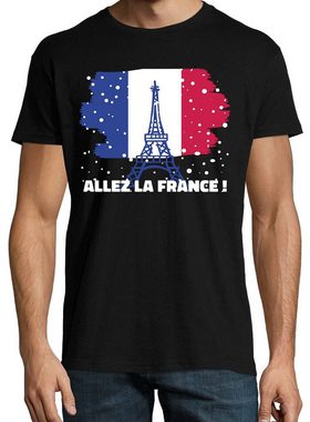 Youth Designz T-Shirt Allez La France Herren Shirt mit trendigem Frontprint