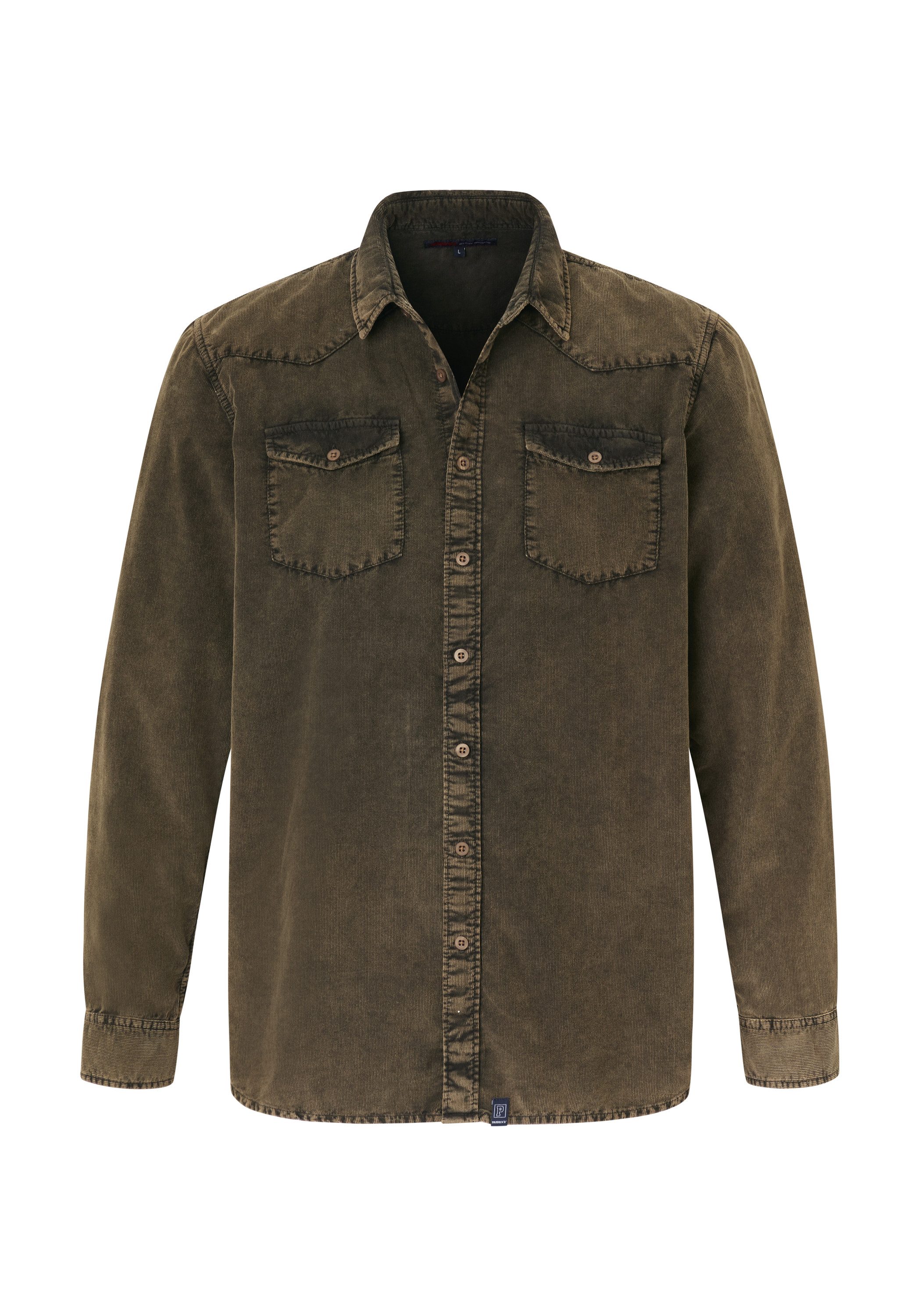 Paddock's Langarmhemd Cordhemd Freizeithemd aus reiner Baumwolle günstig online kaufen