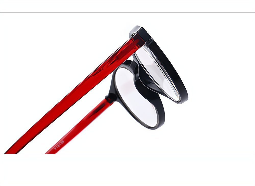 presbyopische Rahmen rot bedruckte blaue PACIEA Gläser Lesebrille anti Mode