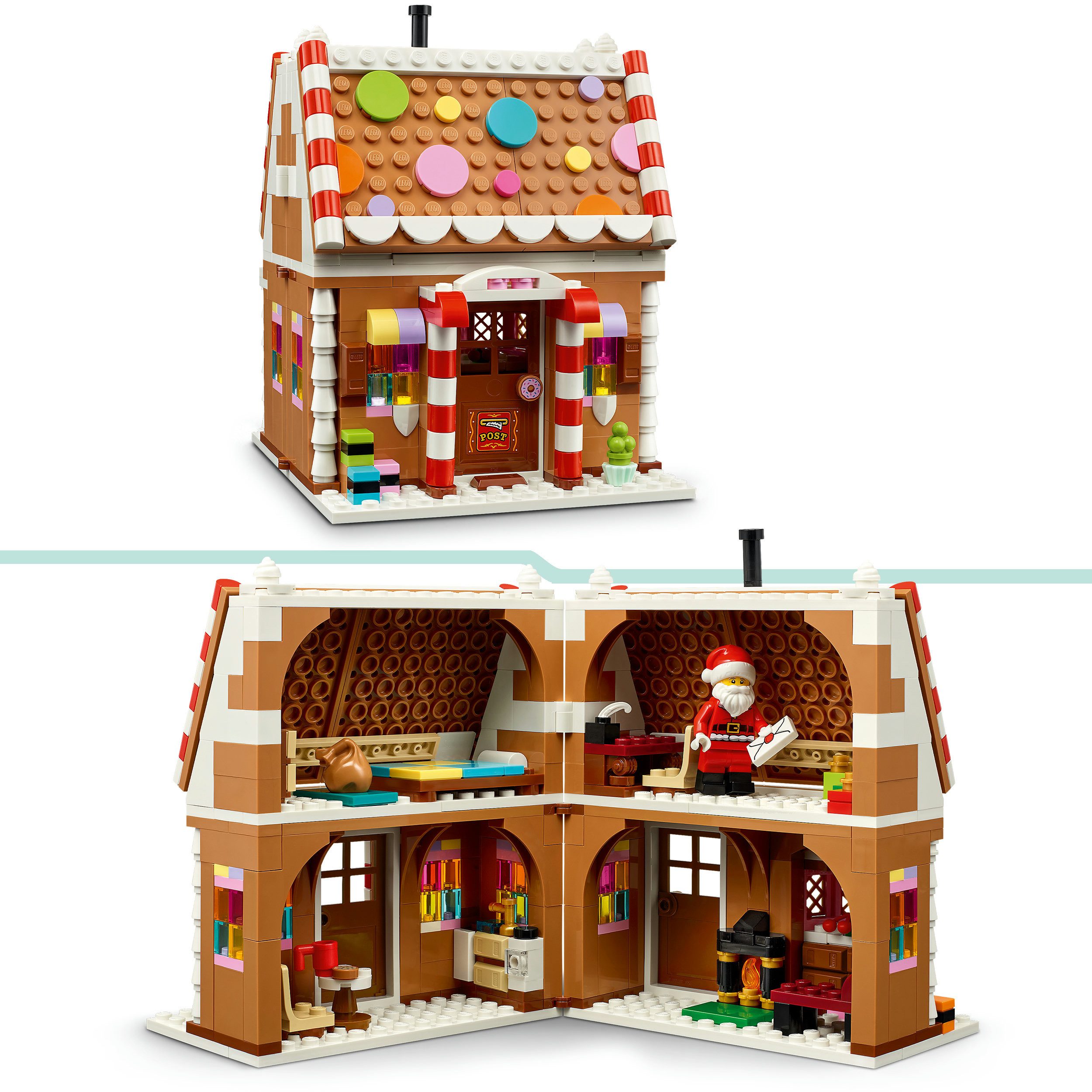 LEGO® Weihnachtliches Lebkuchenhaus (40809), LEGO Iconic Konstruktionsspielsteine, (498 St), Made in Europe – Bild 5 von 5